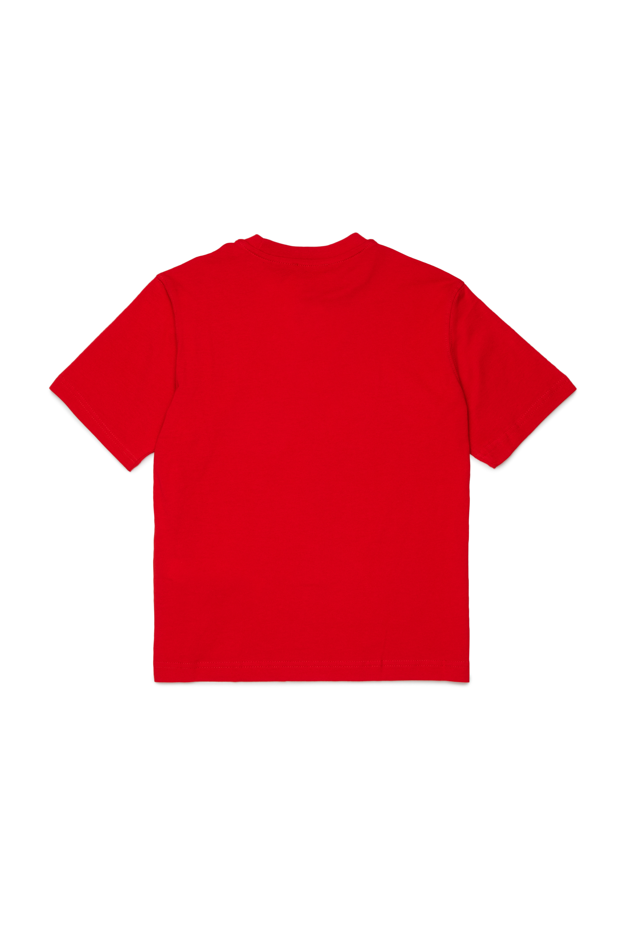 Diesel - TCIRCLE OVER, T-shirt in cotone con stampa Diesel Uomo in Rosso - 2