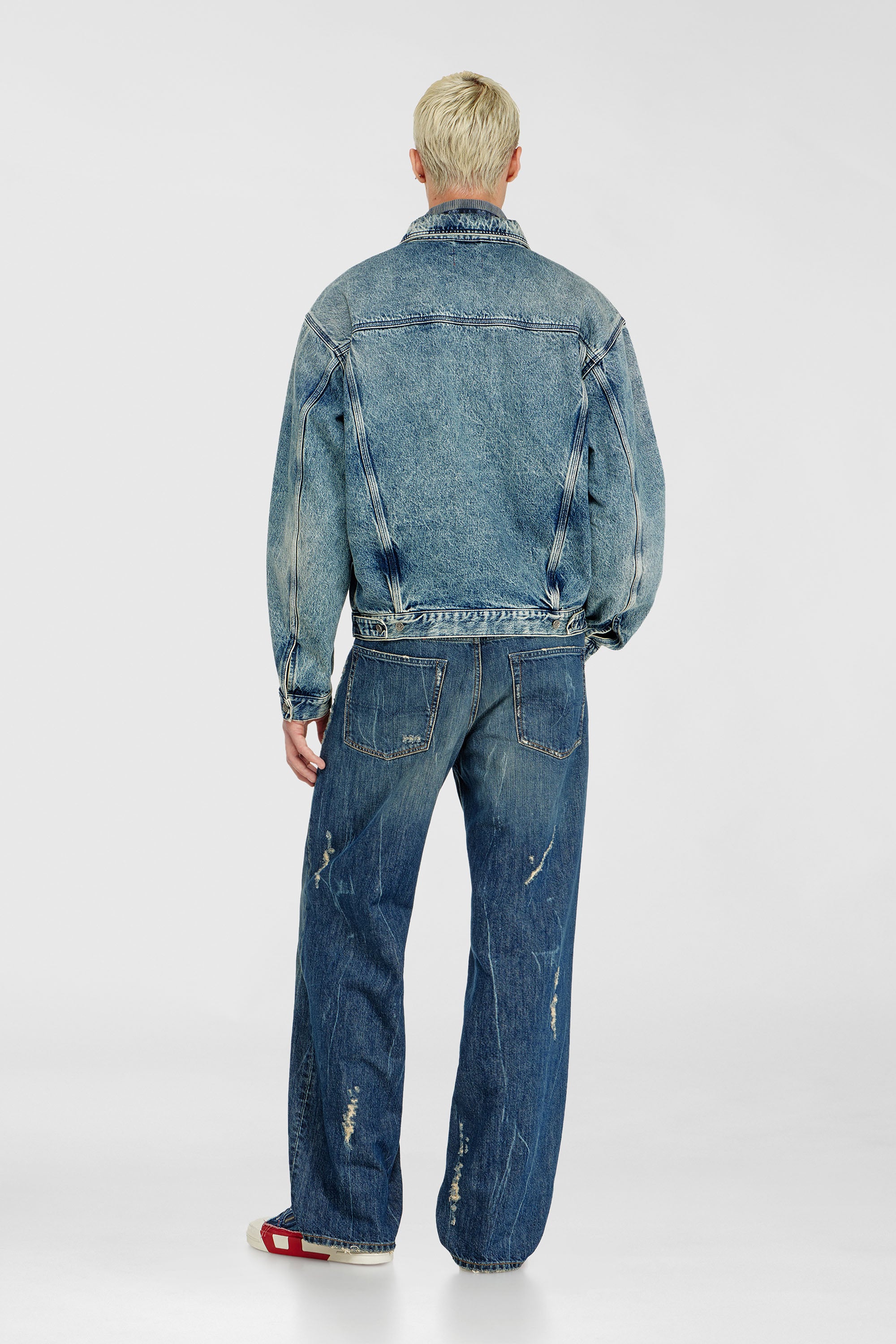 Diesel - Relaxed Jeans 2001 D-Macro 09Q28 Uomo, Blu medio - Image 3