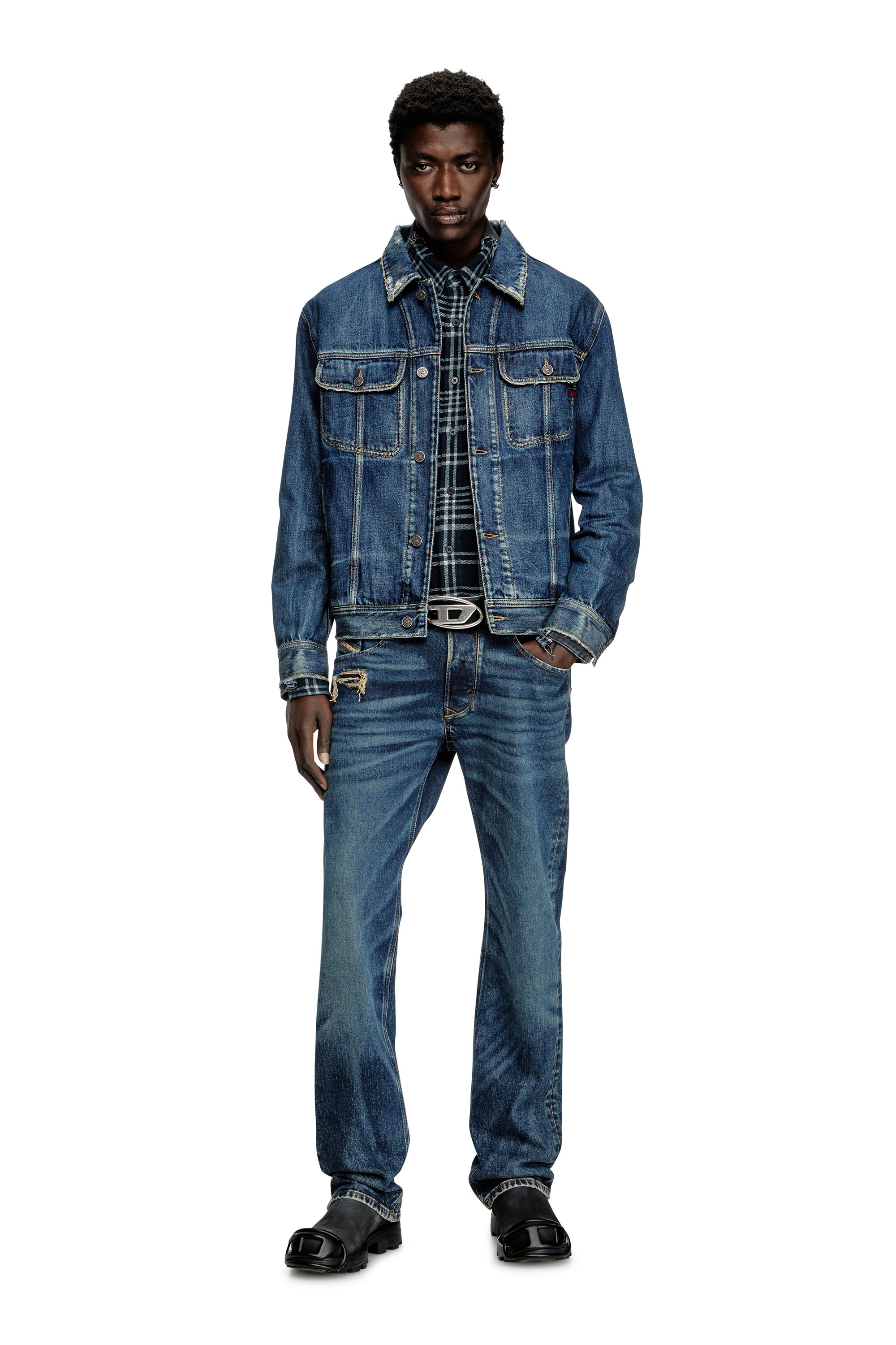 Diesel - Regular Jeans 1985 Larkee 007Y3 Uomo, Blu Scuro - Image 2