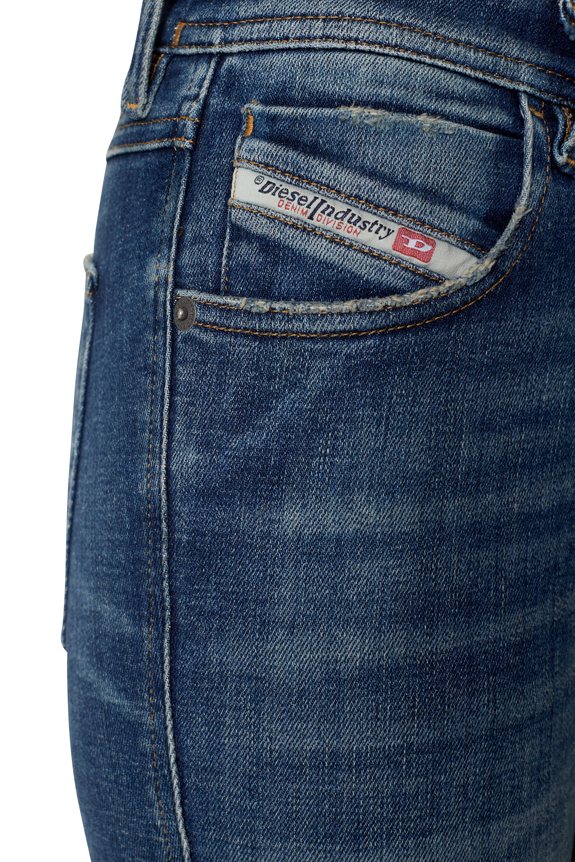 Diesel - 2015 BABHILA 09D99 Skinny Jeans, Blu medio - Image 4
