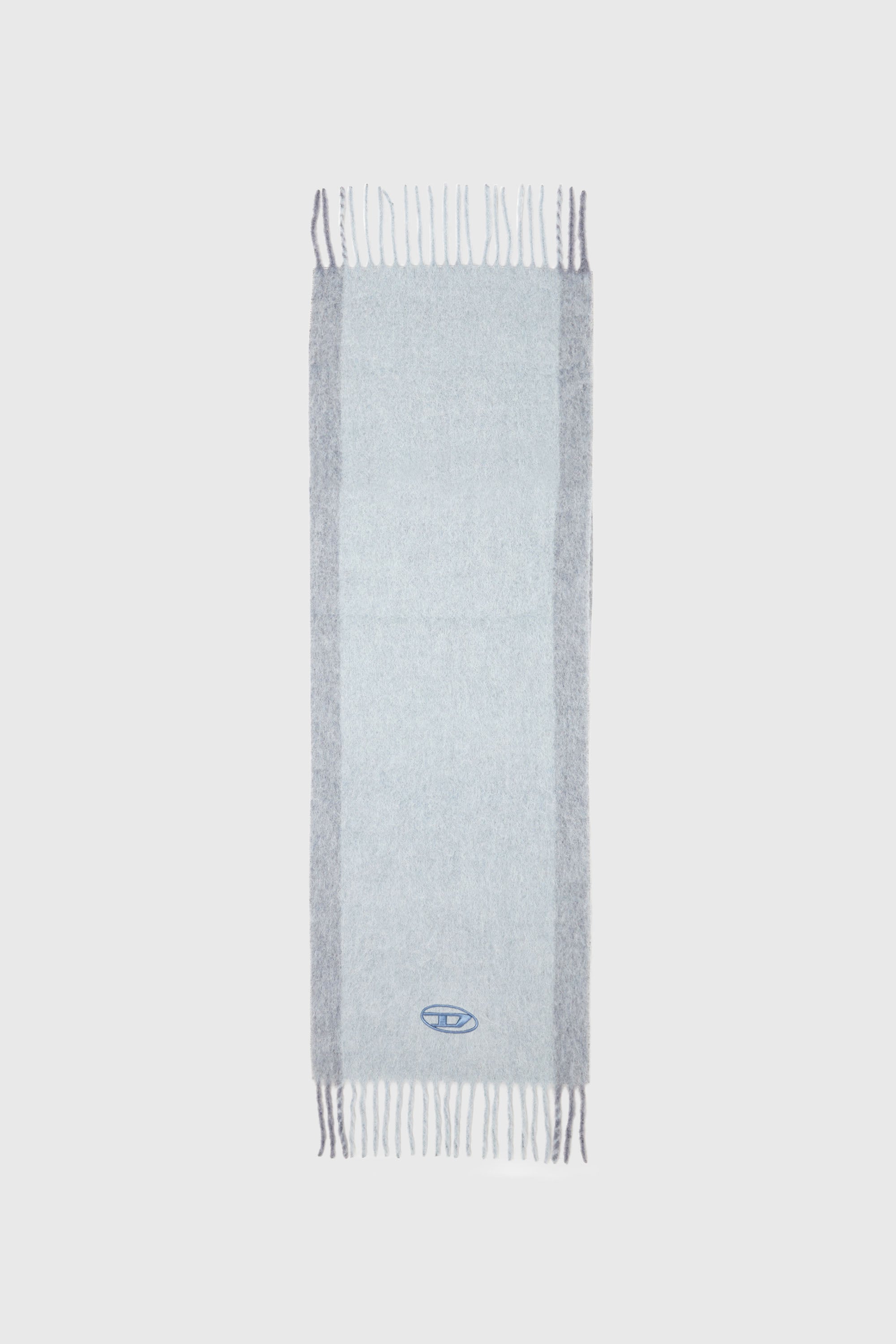 Diesel - S-OLID, Sciarpa in misto lana con righe a contrasto Uomo in Blu - 2