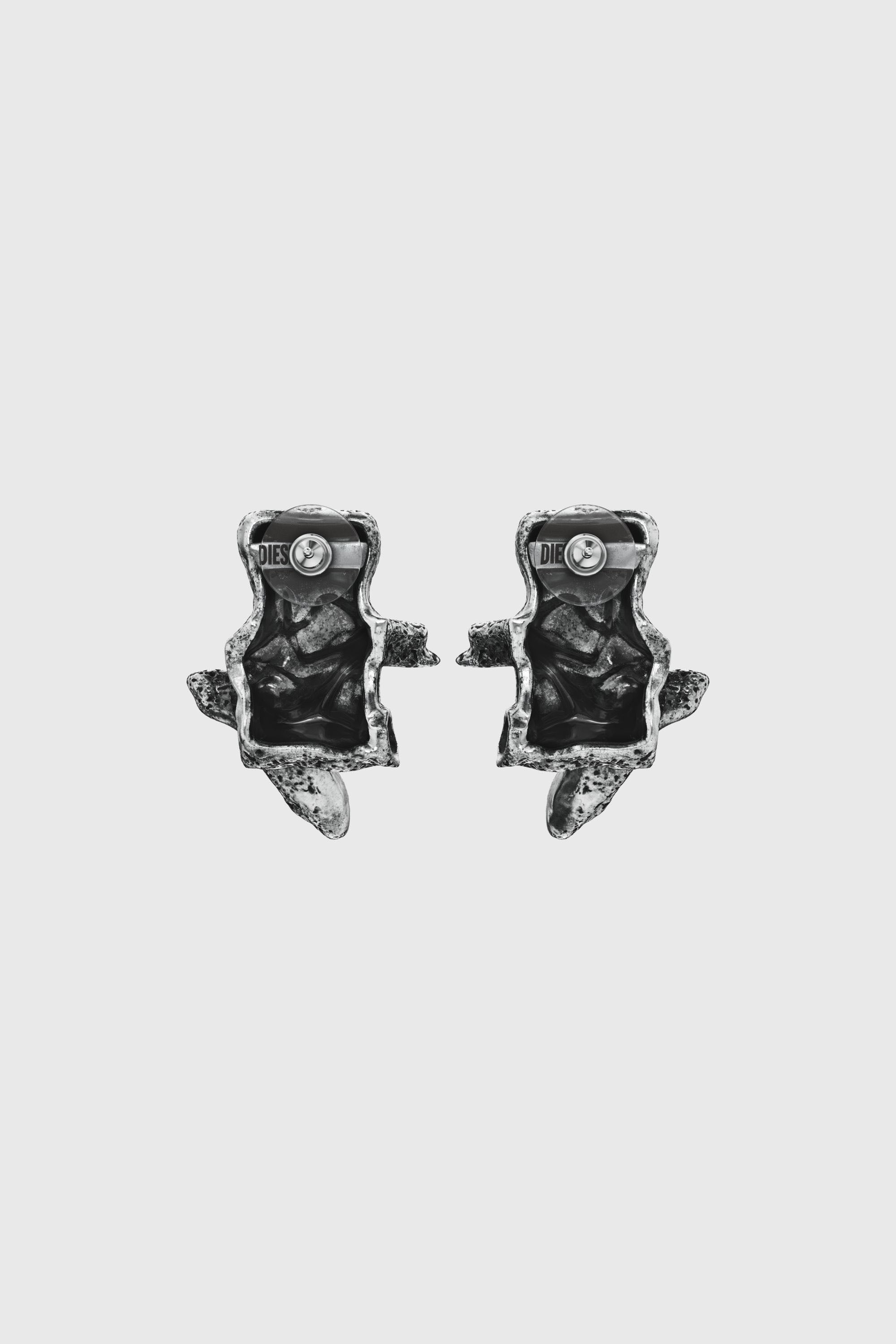 Diesel - DX1710040 JEWELLERY, Orecchini color argento con borchie Unisex in Grigio - 3