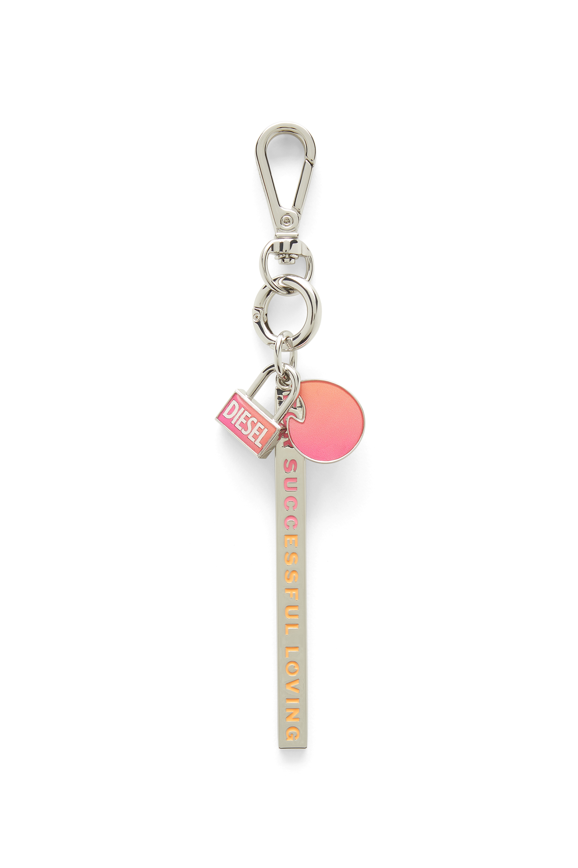 Diesel - TINDER CHARM, Portachiavi metallico degrad&eacute; Unisex in Argento - 1