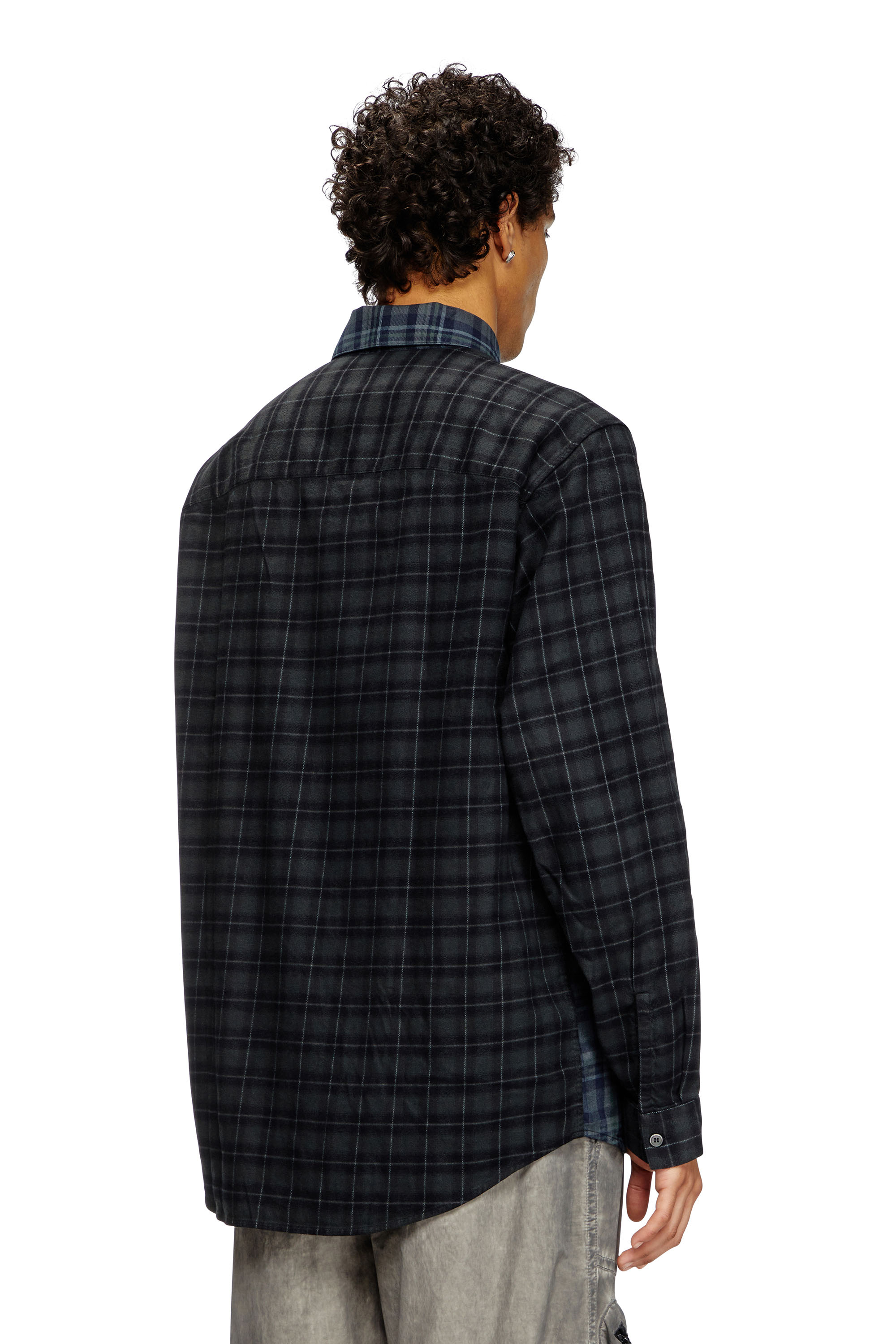 Diesel - S-SIMPLY-CHECK, Camicia in flanella con doppio check Uomo in Multicolor - 3