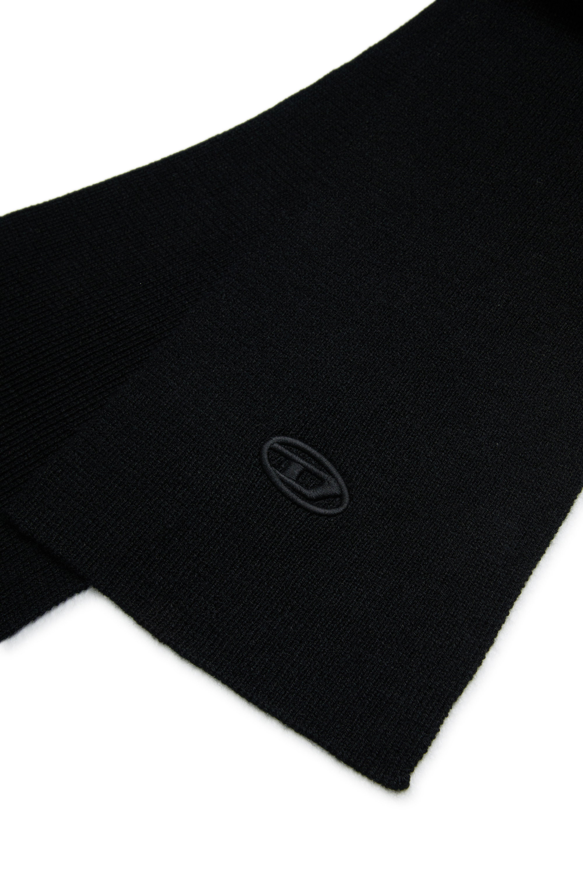 Diesel - RKCODERSCARF, Unisex's Wool blend scarf with logo in Black - 3