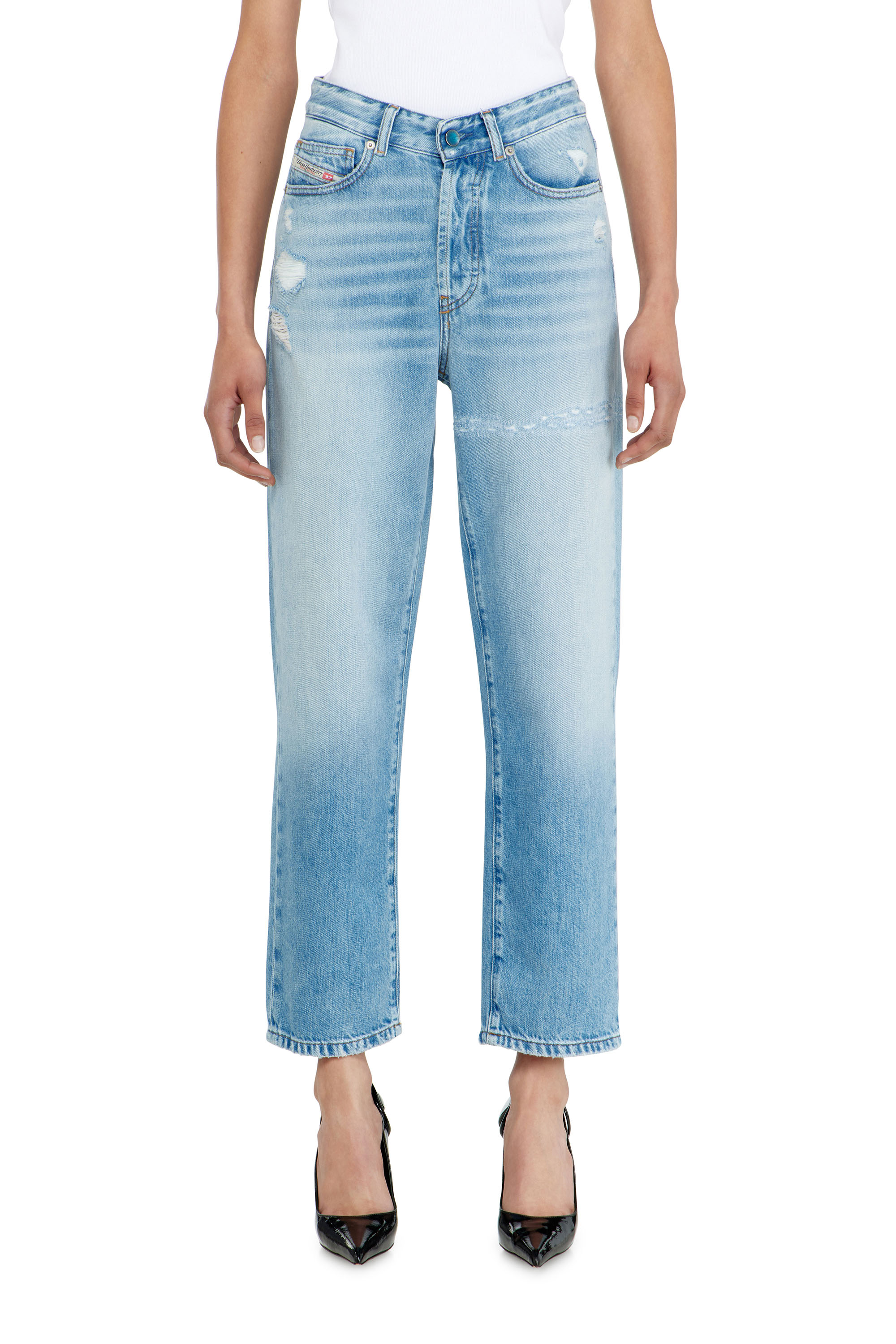 Diesel - Regular Jeans 1981 D-Went 09P49 Donna, Blu Chiaro - Image 4