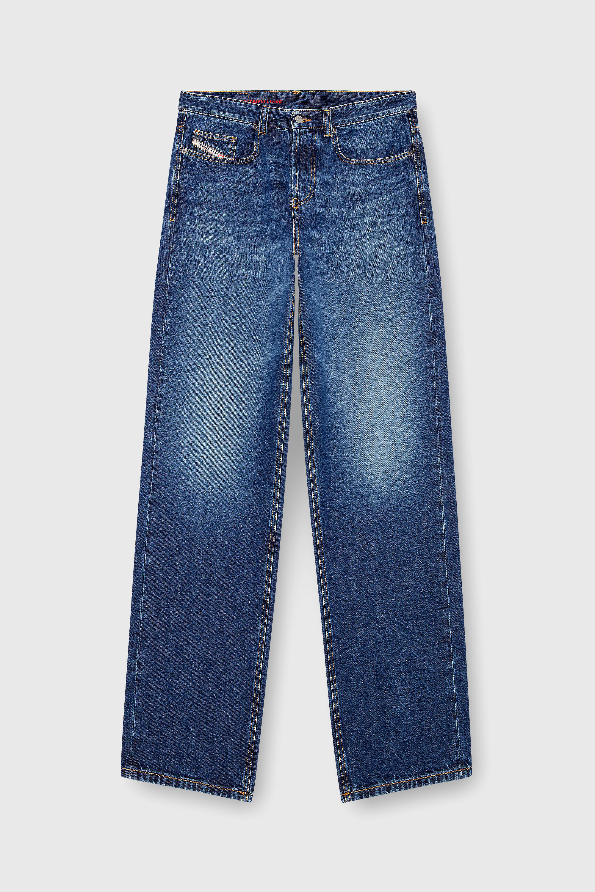 Diesel - Relaxed Jeans 2001 D-Macro 09I27 Uomo, Blu medio - Image 2