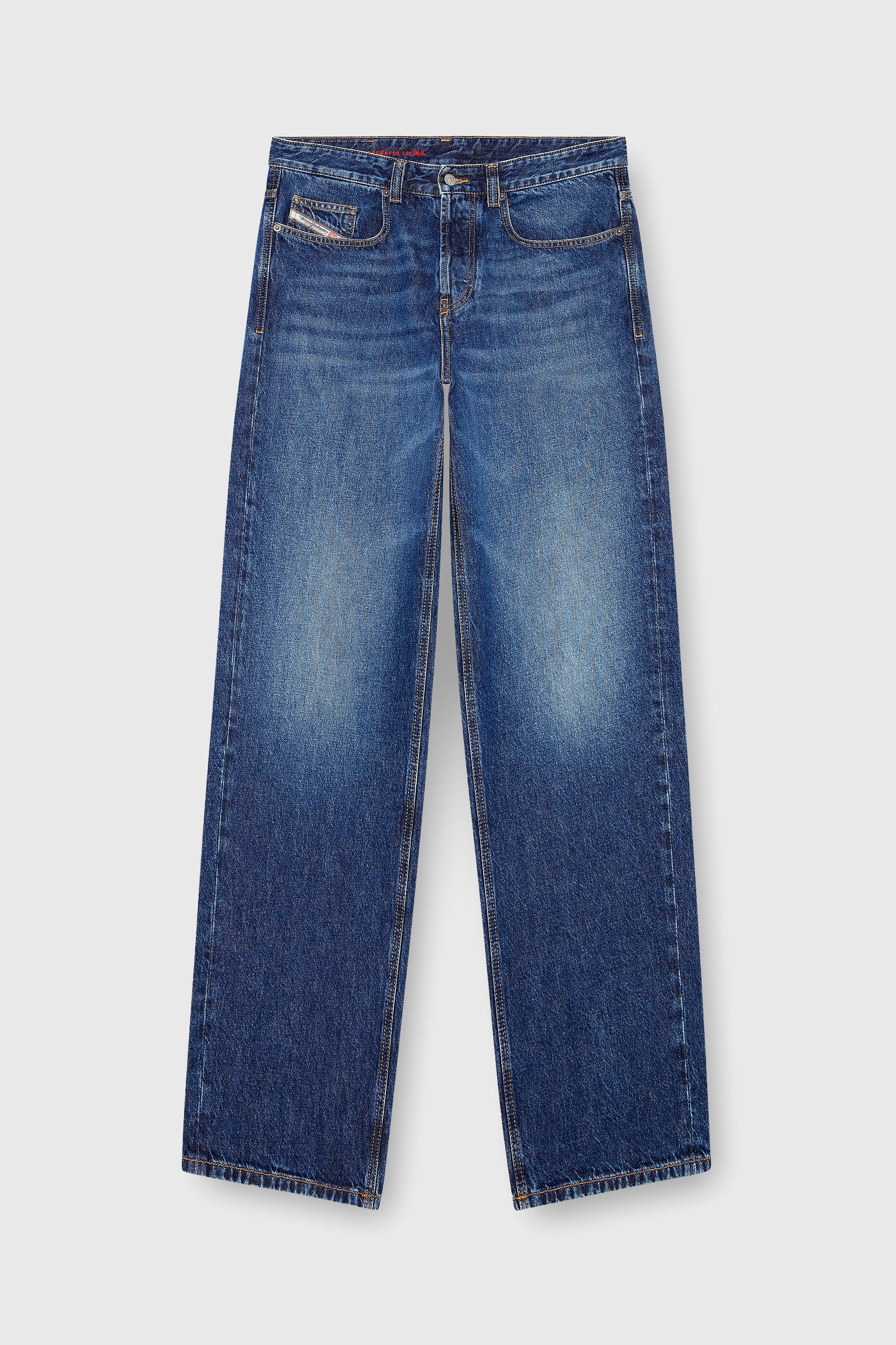 Diesel - Relaxed Jeans 2001 D-Macro 09I27 Uomo, Blu medio - Image 5