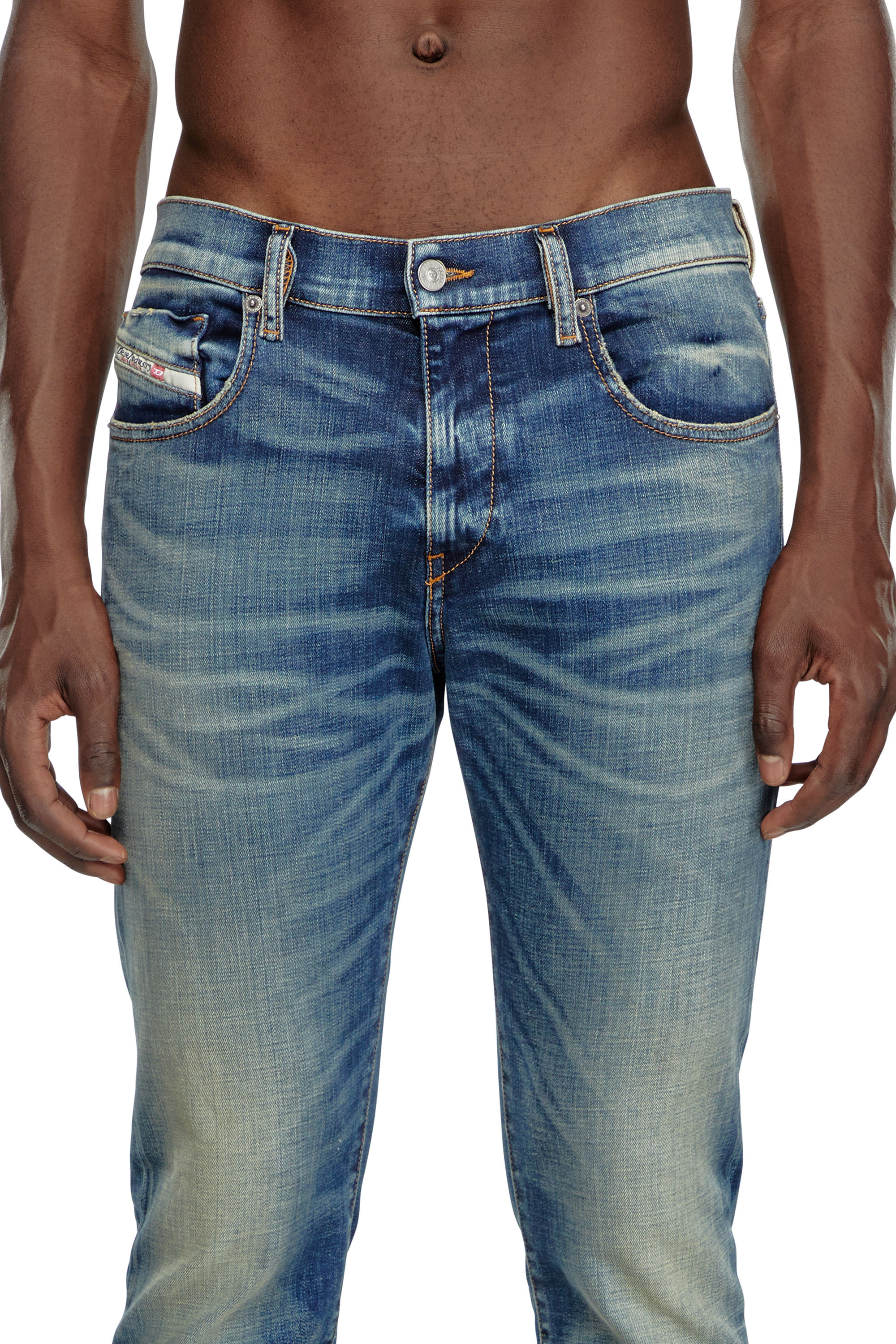 Diesel - Uomo Slim Jeans 2019 D-Strukt 09J50, Blu medio - Image 5