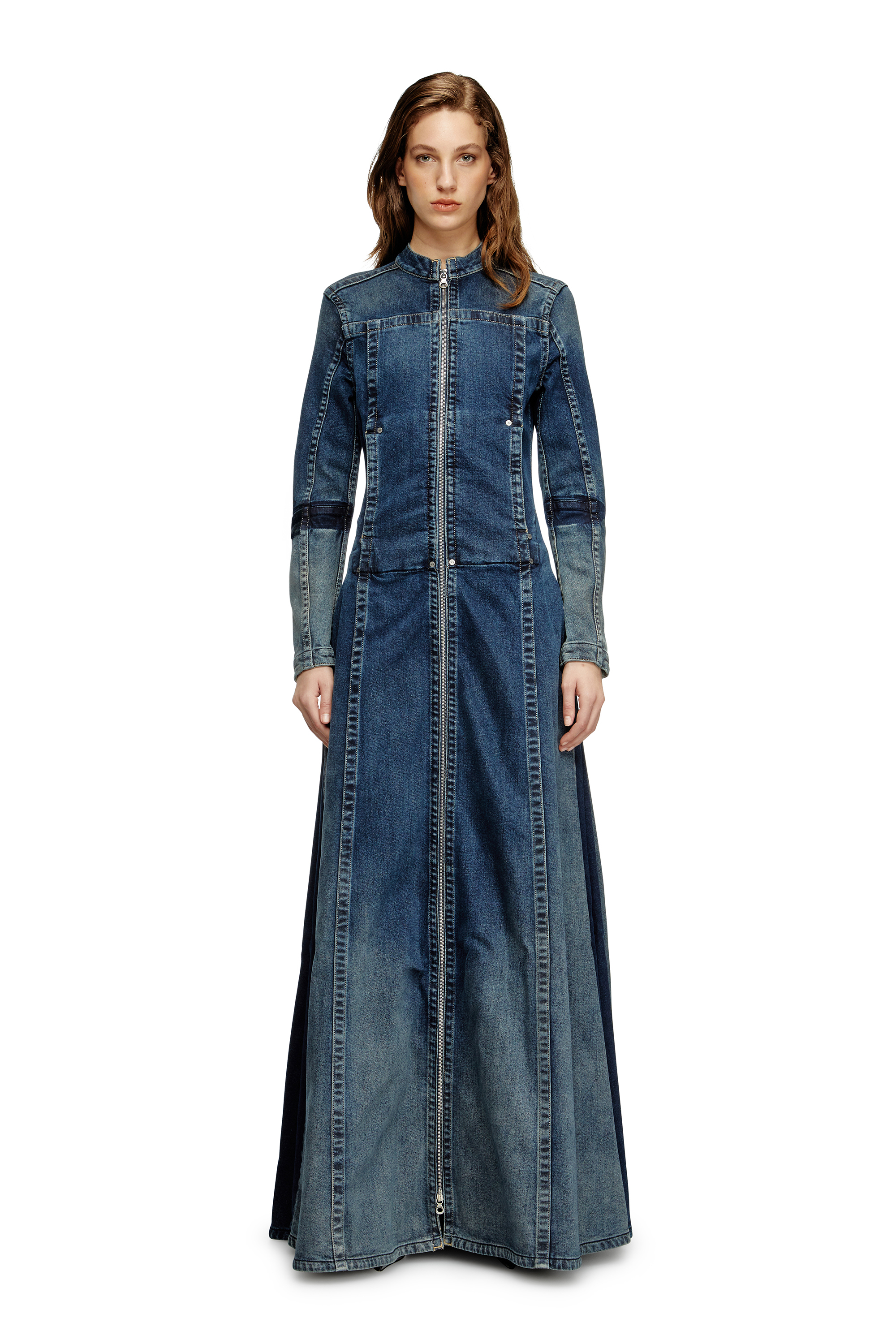 Diesel - DE-RO1-RE-FSG, Maxi abito in Rehab denim Donna in Blu - 2