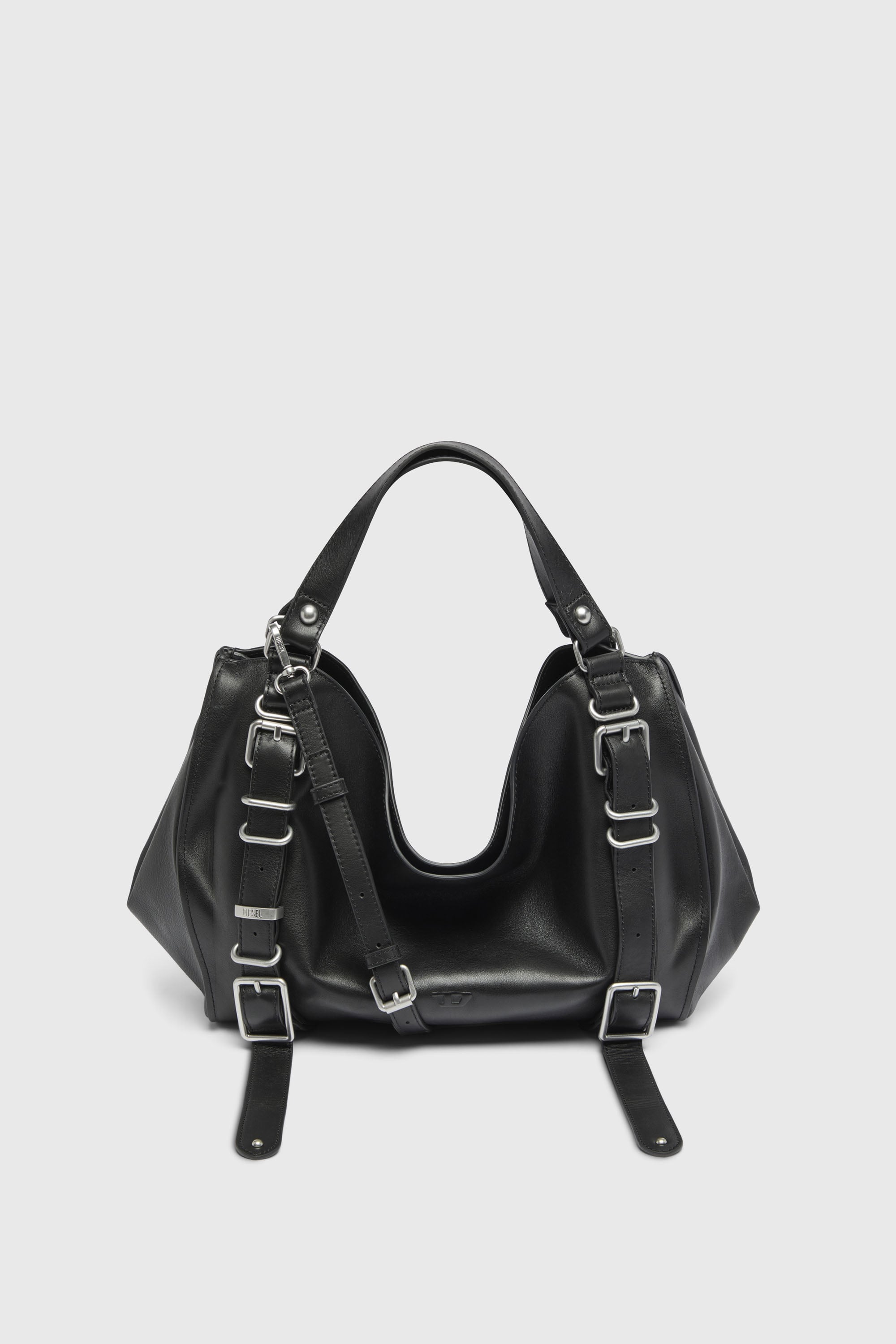 Diesel - D-ONE TOPHANDLE M, D-One-Borsa media a mano in pelle trattata Unisex in Nero - 2