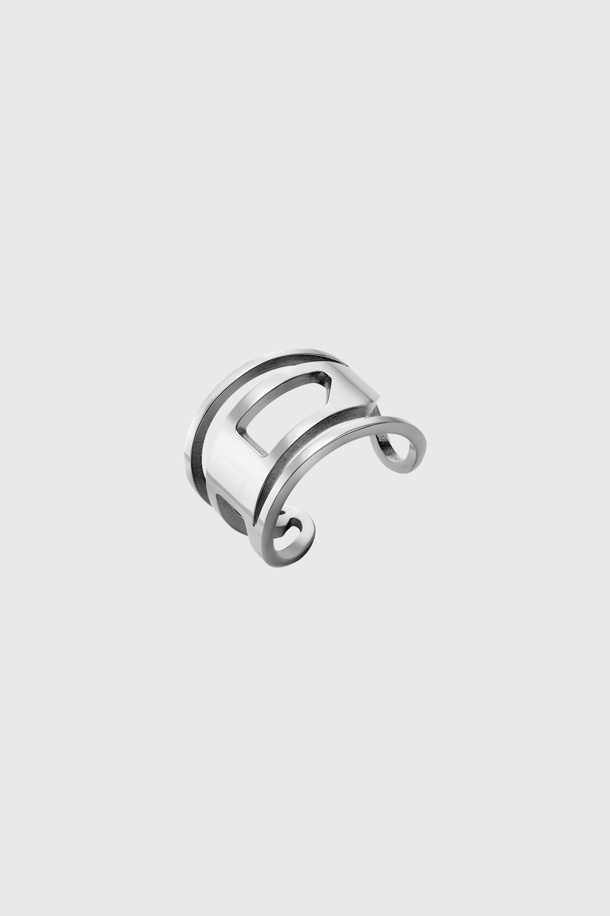 Diesel - DX1548040 JEWEL, Anello in acciaio inossidabile Unisex in Argento - 1