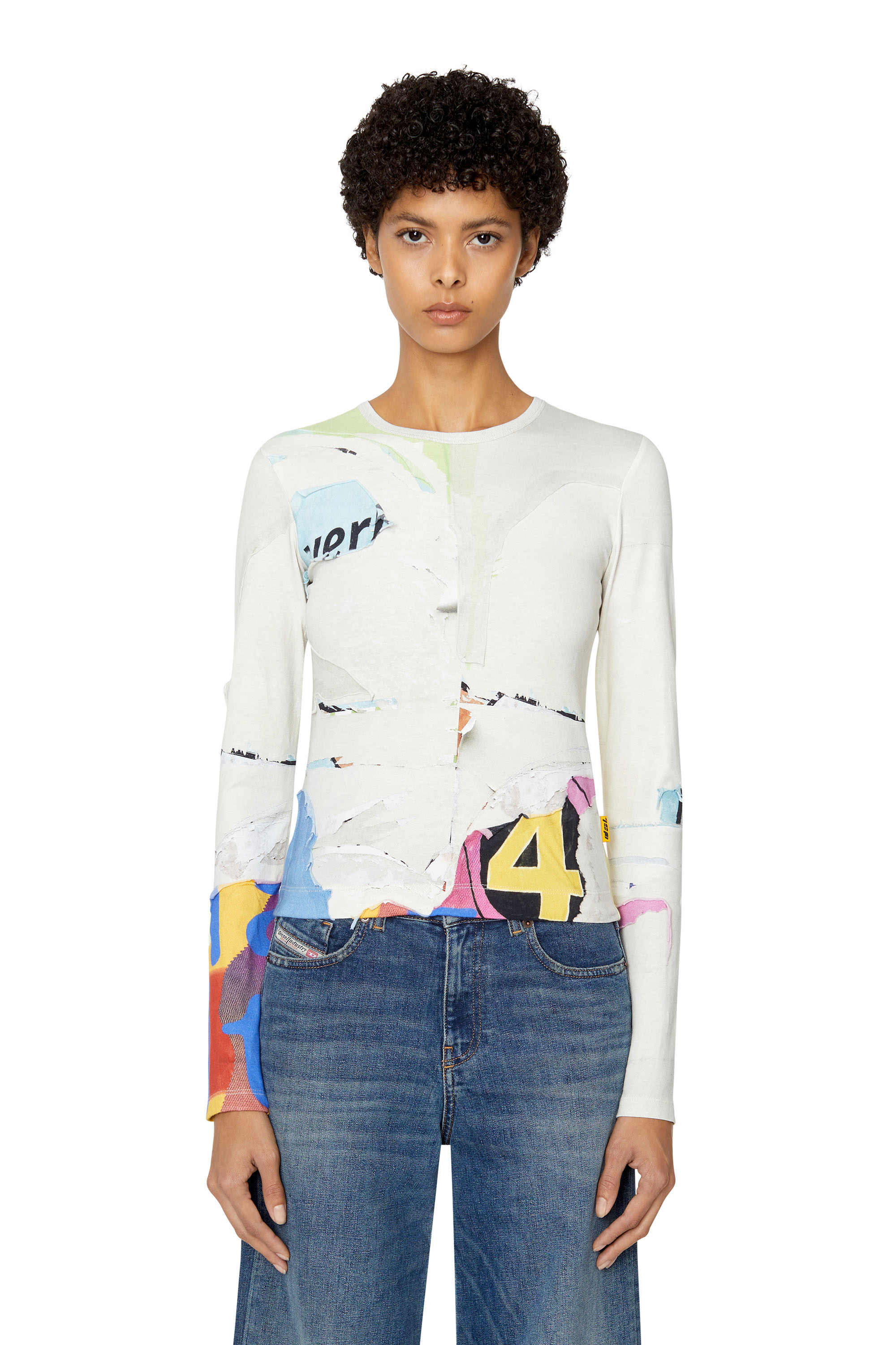 Diesel - T-ANJET-POFF, Bianco - Image 1