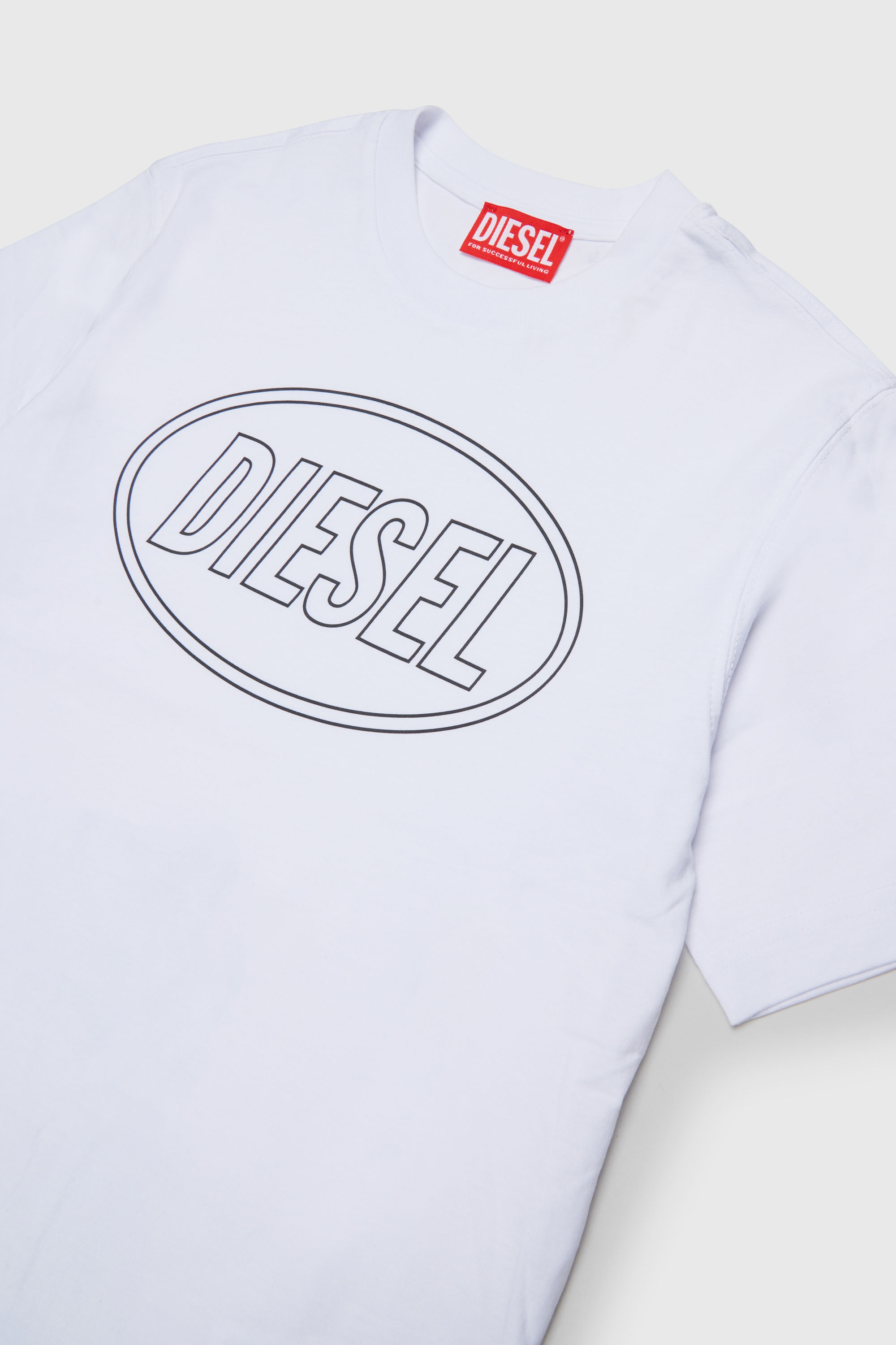 Diesel - TCIRCLE OVER, T-shirt in cotone con stampa Diesel Uomo in Bianco - 3