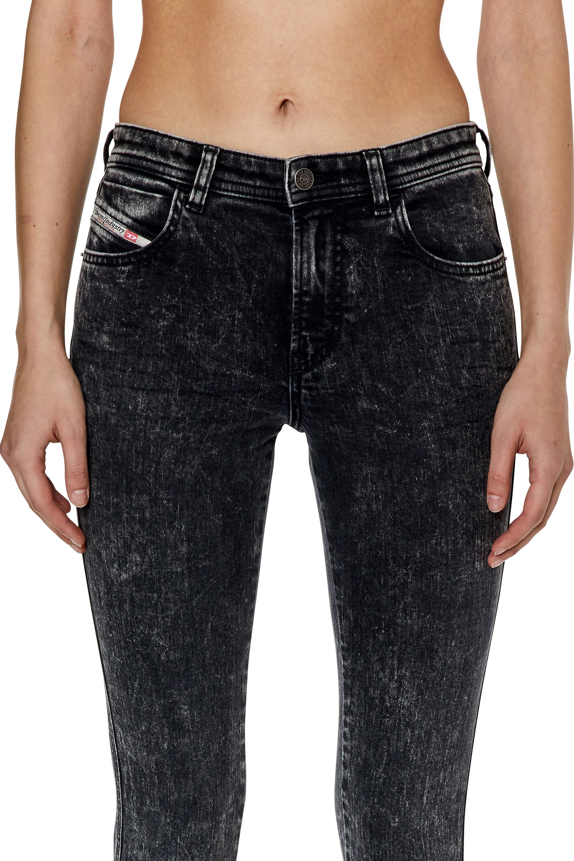Diesel - Skinny Jeans 2015 Babhila 0ENAN, Nero/Grigio scuro - Image 4