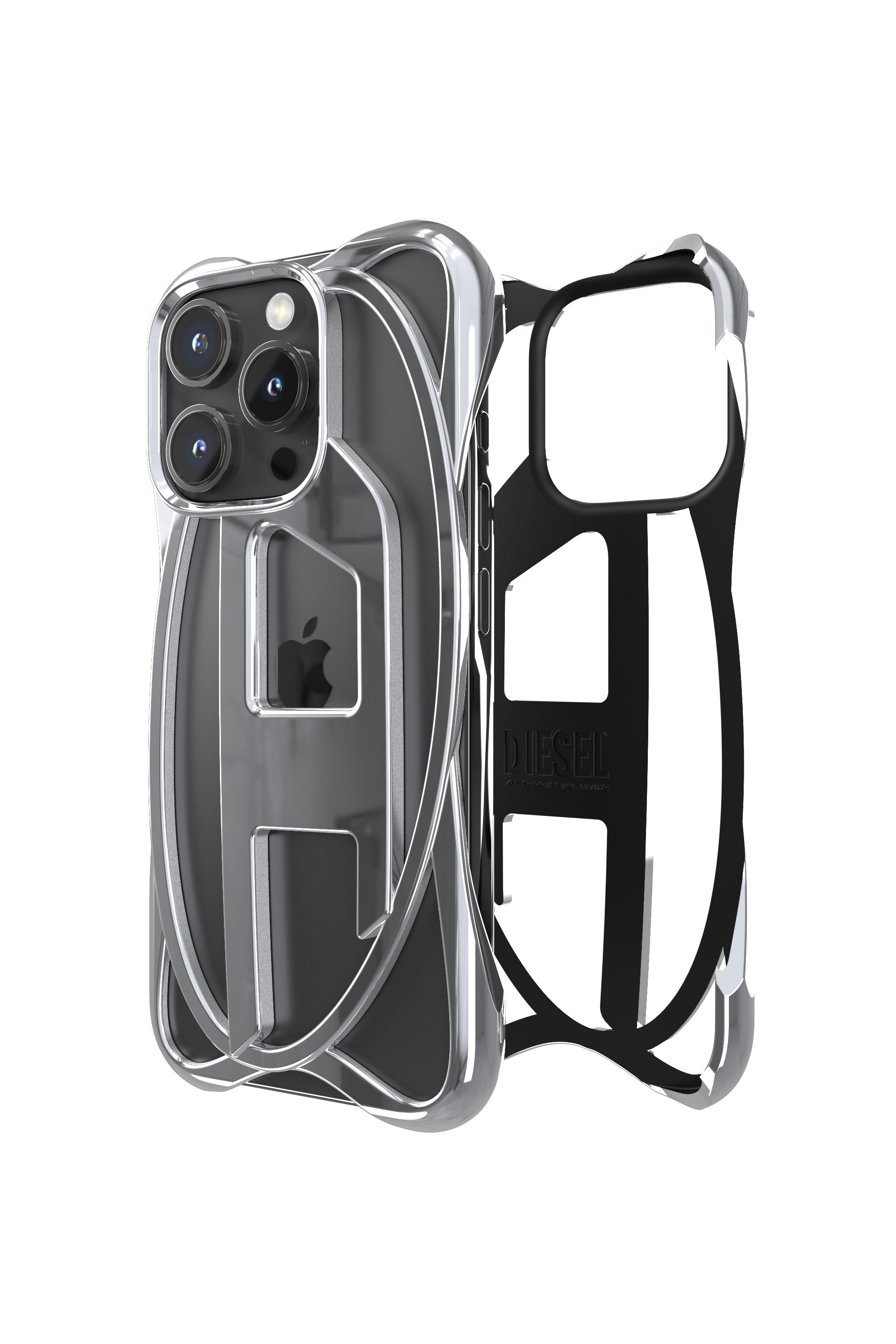 Diesel - 60267 CAGED D CASE, Custodia Caged D iPhone 16 Pro Unisex in Grigio - 1