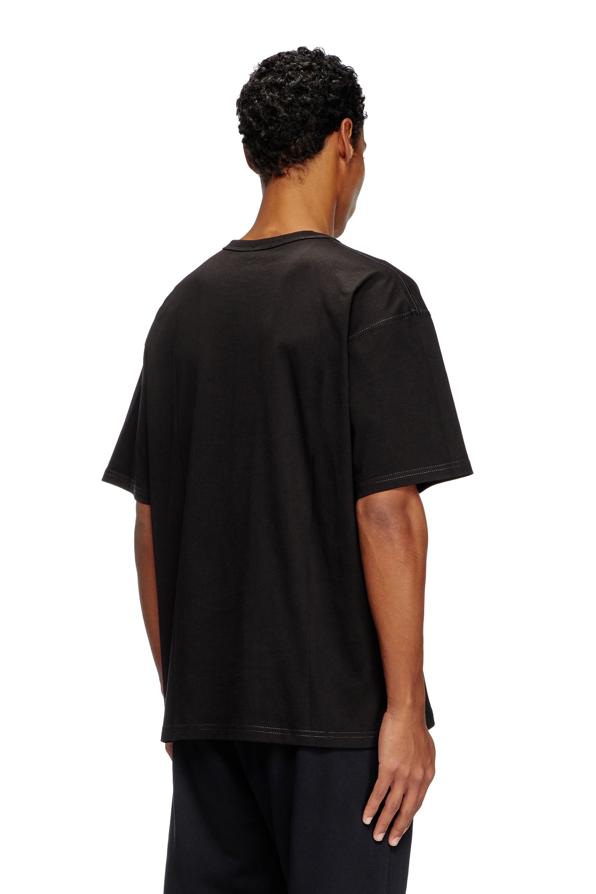 Diesel - T-BOXT-R30, T-shirt con piccolo logo Uomo in Nero - 4