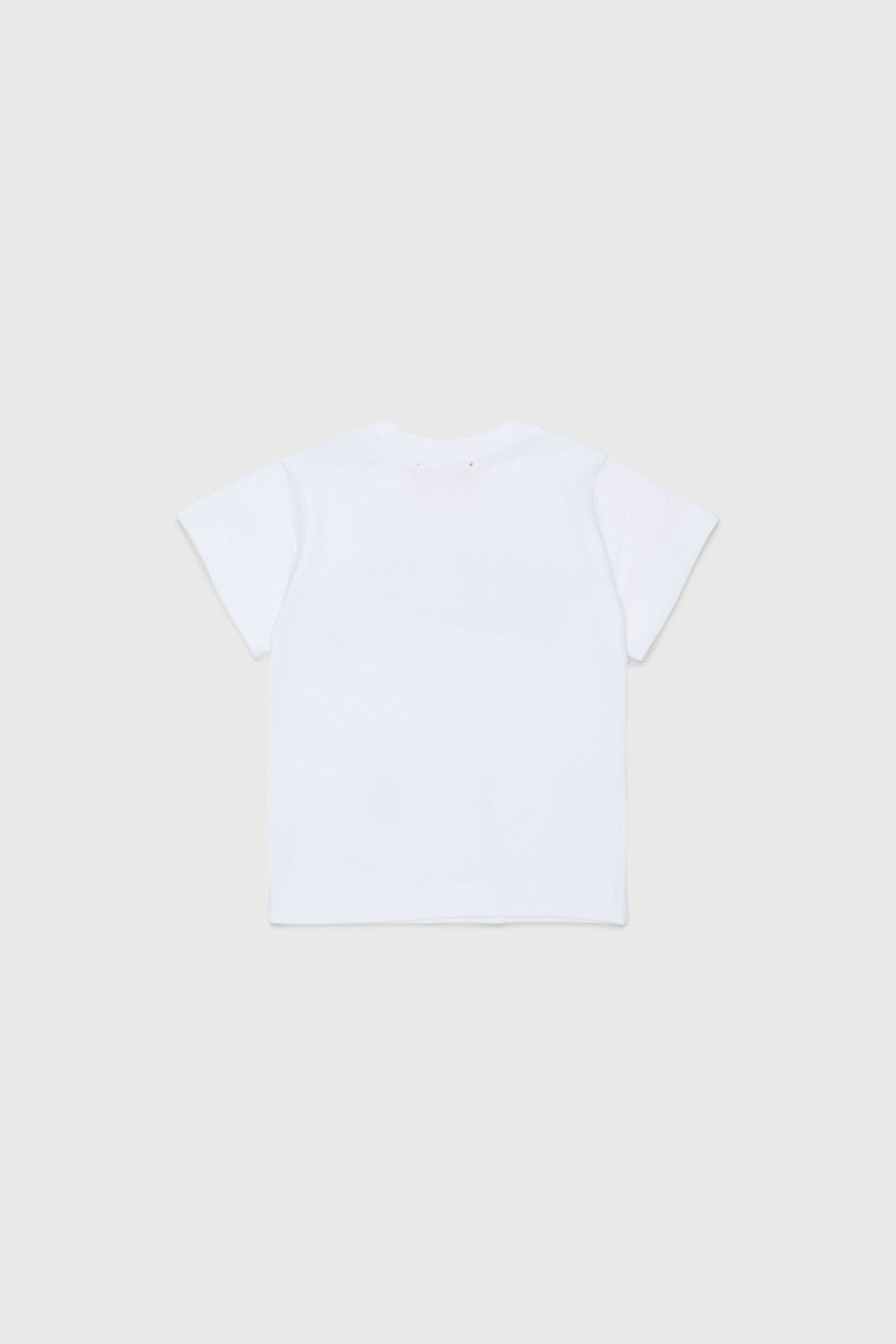 Diesel - TEANSB, T-shirt in cotone con logo effetto sfrangiato Uomo in Bianco - 2