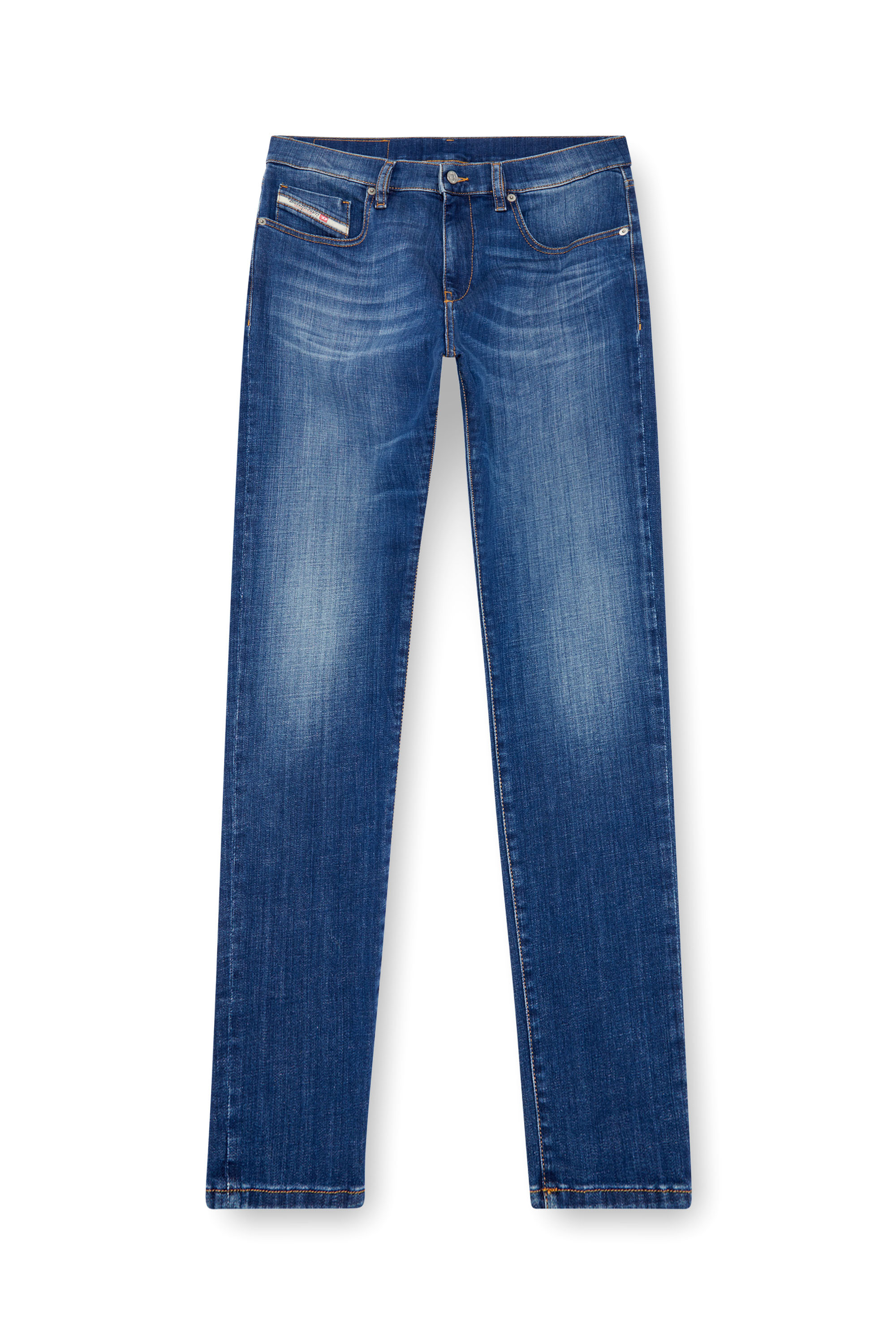 Diesel - Uomo Slim Jeans 2019 D-Strukt 09K04, Blu medio - Image 3
