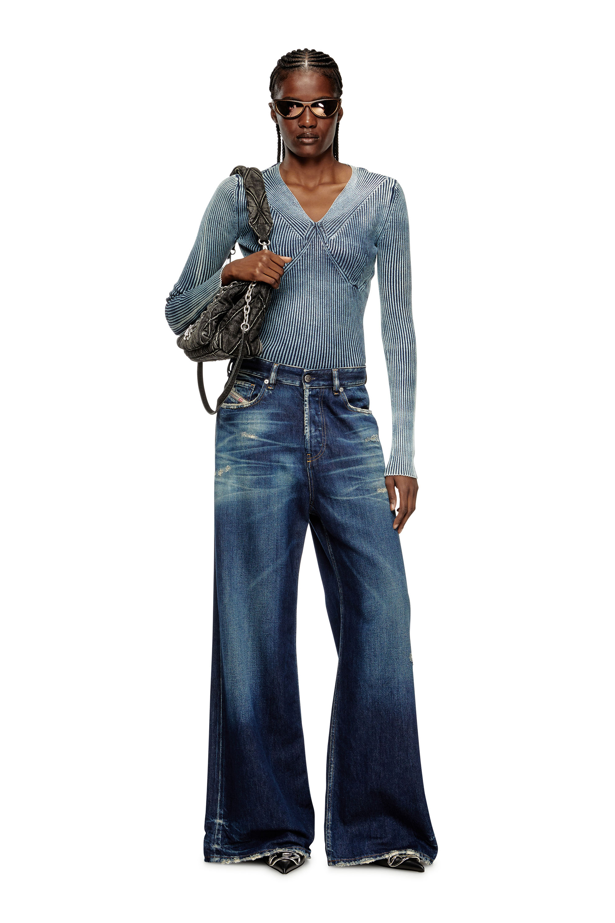 Diesel - Relaxed Jeans 1996 D-Sire 09M06 Donna, Blu Scuro - Image 2