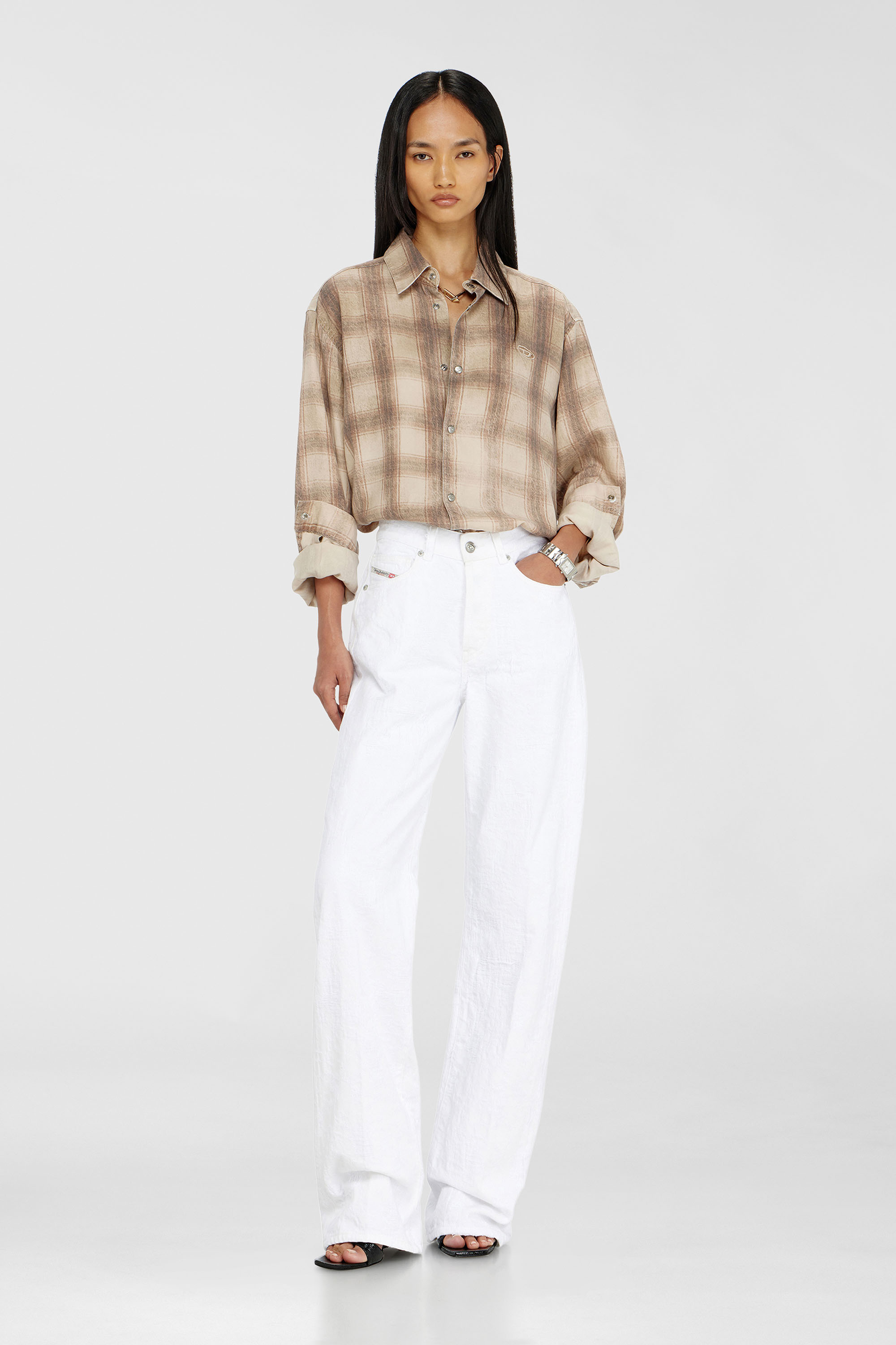 Diesel - Regular Jeans 1971 D-Sent 007EX Donna, Bianco - Image 1