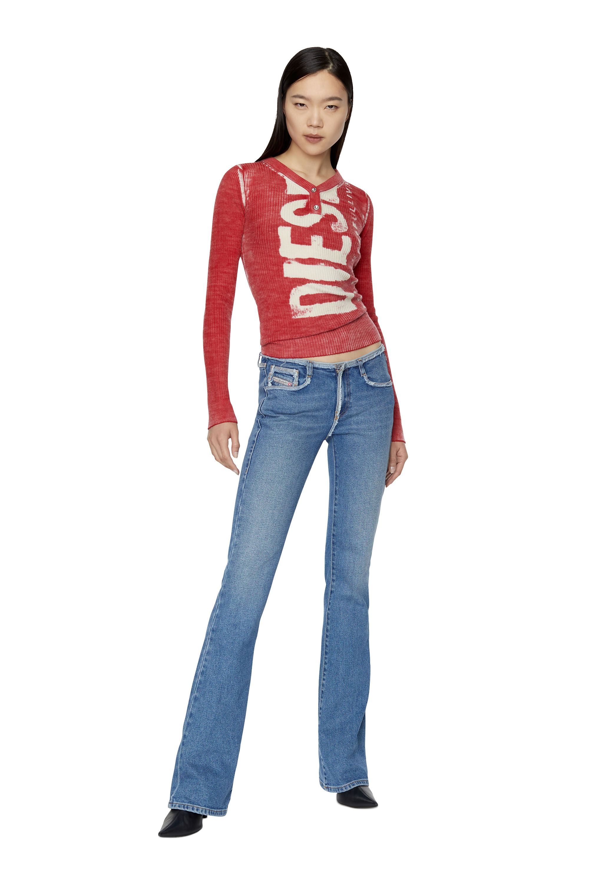 Diesel - 1969 D-EBBEY 09E19 Bootcut and Flare Jeans, Blu medio - Image 5