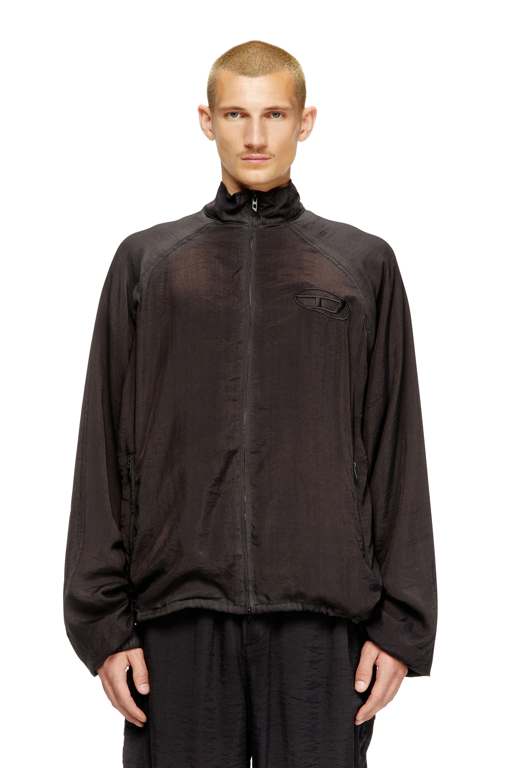 Diesel - J-HENRI-SOUVENIR, Giacca sportiva con ricami souvenir Uomo in Grigio - 1
