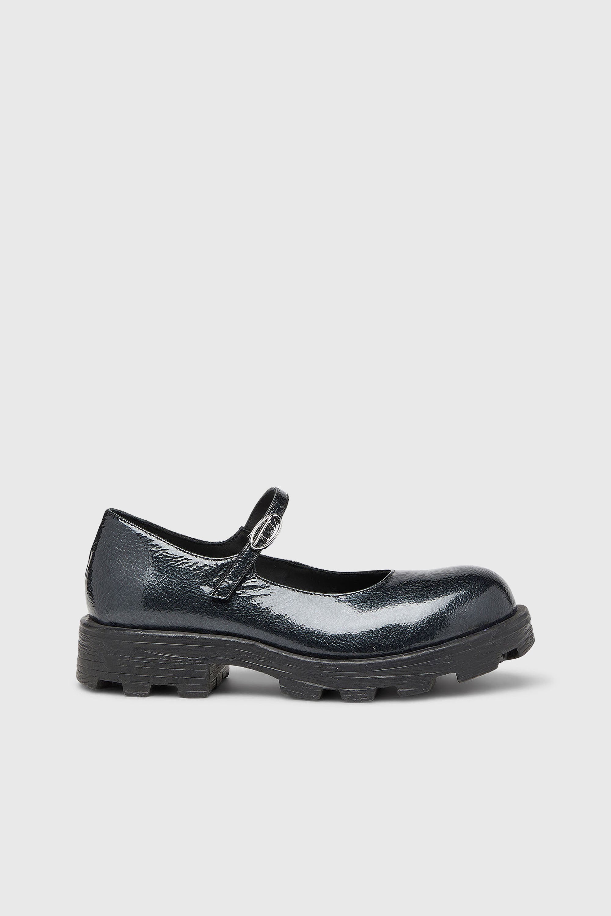 Diesel - D-HAMMER MARY JANE, D-Hammer - Mary Jane con suola carrarmato in vernice Donna in Nero - 1