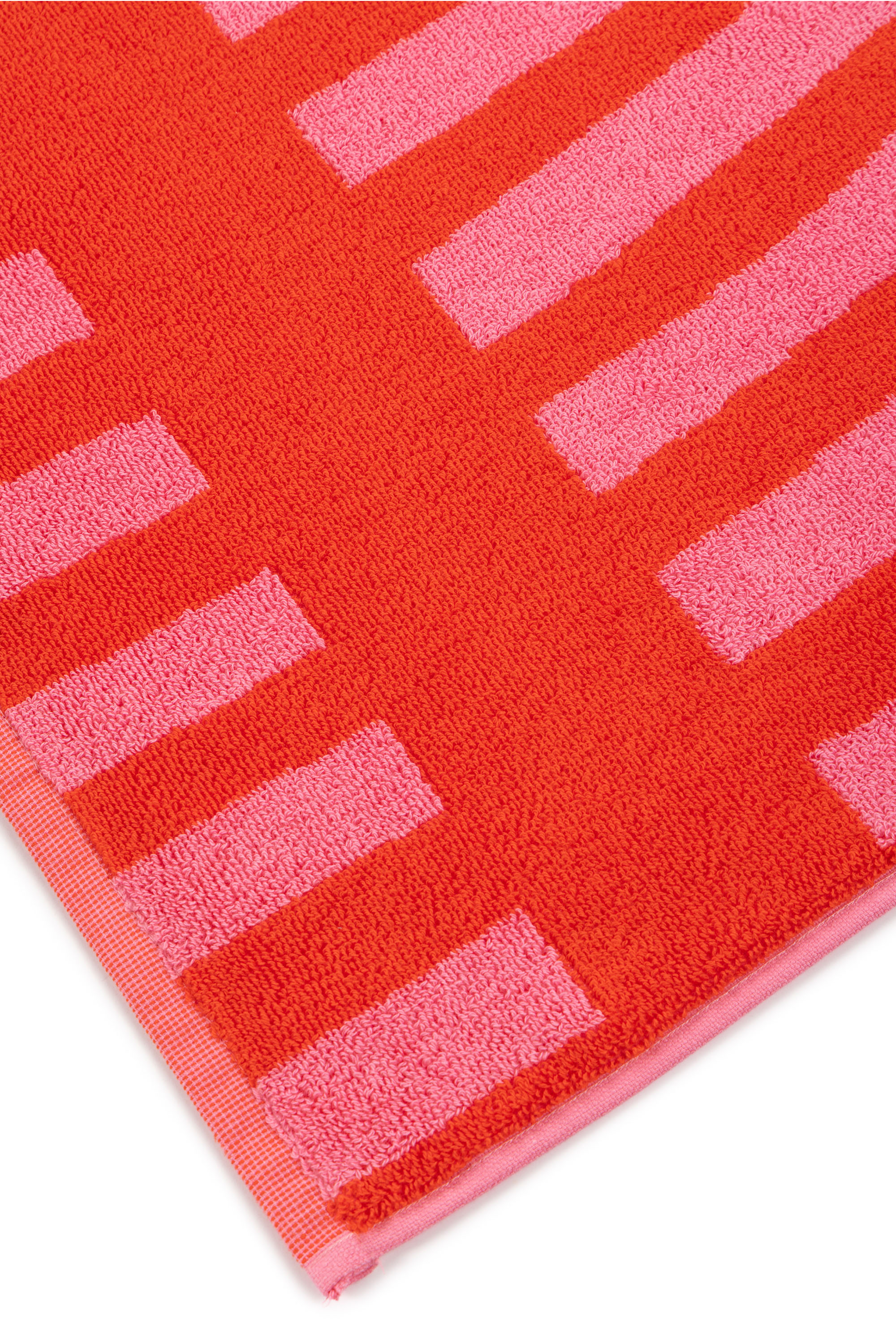 Diesel - 1018163  STRIPES PINK/RED TOWEL, Telo in spugna 100x180 cm Unisex in Rosso - 2