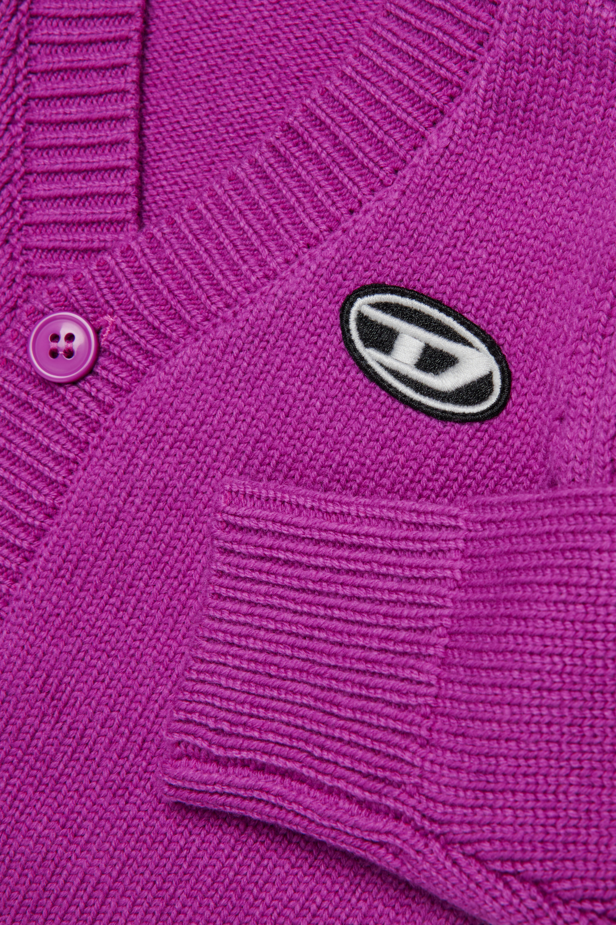 Diesel - KLONCARDIGANB, Cardigan in misto lana Unisex in Viola - 4