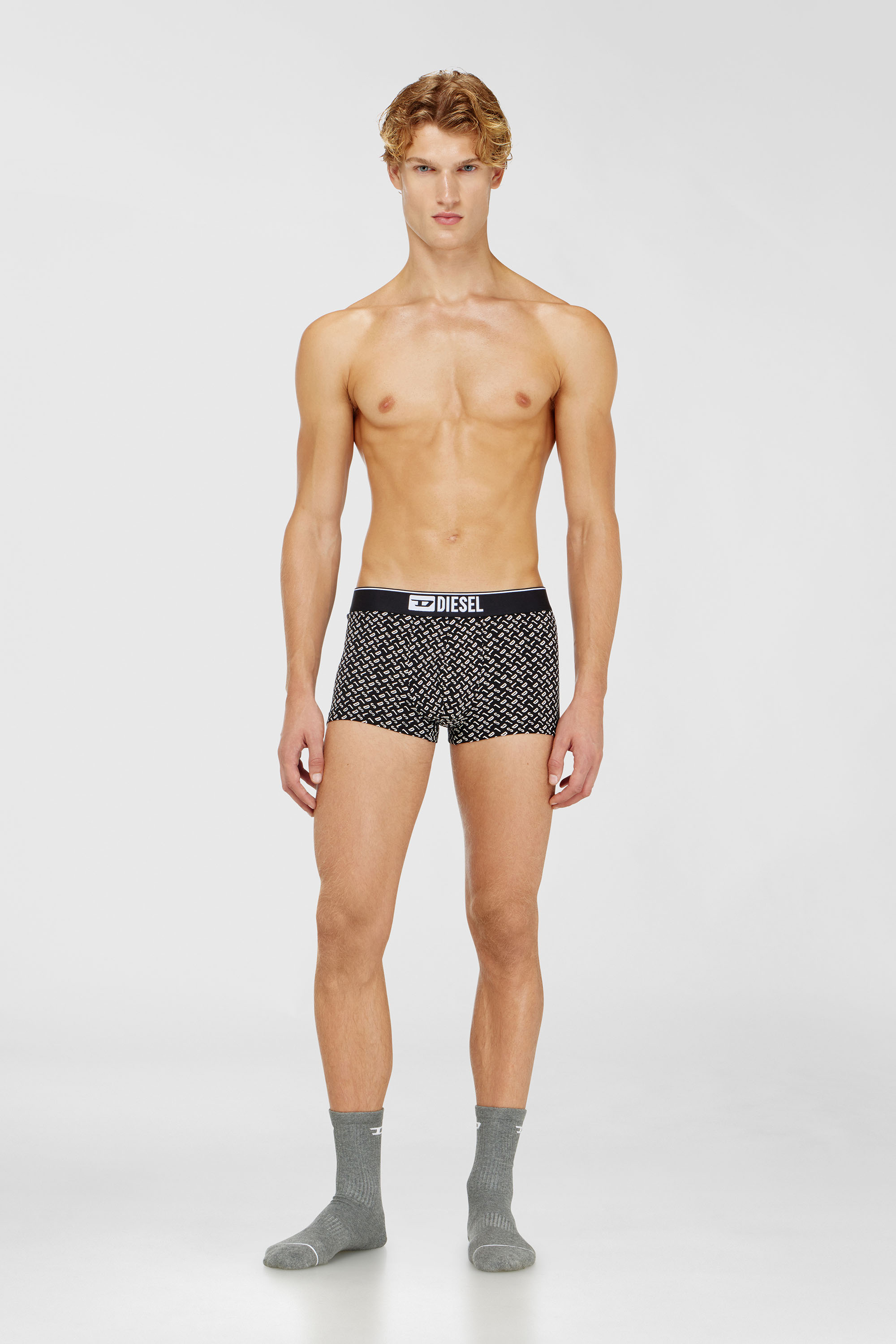 Diesel - DAMIEN-D-BOX-3PACK, Set da tre boxer stretch in cotone con monogram Uomo in ToBeDefined - 1