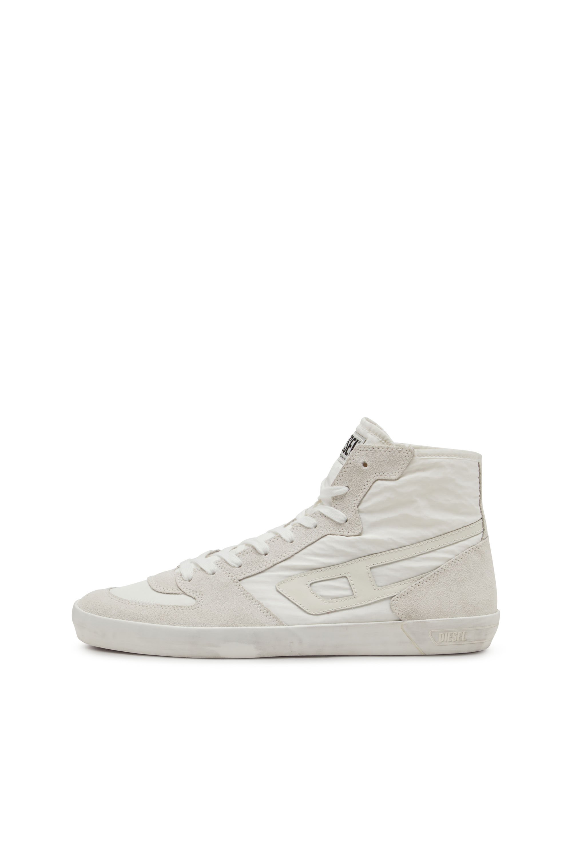 Diesel - S-LEROJI D-1 MID, S-Leroji D-Sneaker high-top in ripstop imbottito e suede Uomo in Bianco - 7