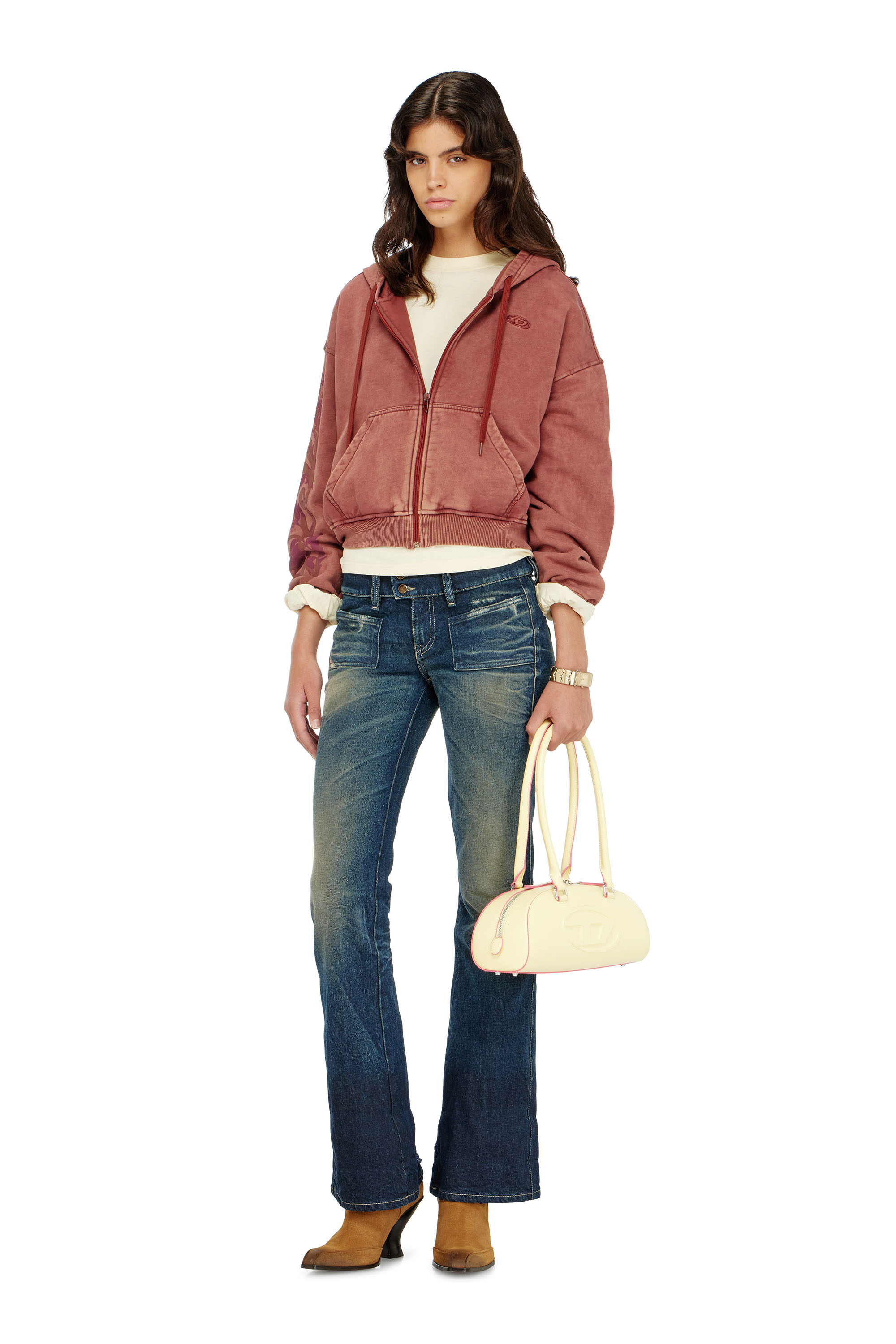 Diesel - Bootcut Jeans D-Hush 007EH Donna, Blu Scuro - Image 1