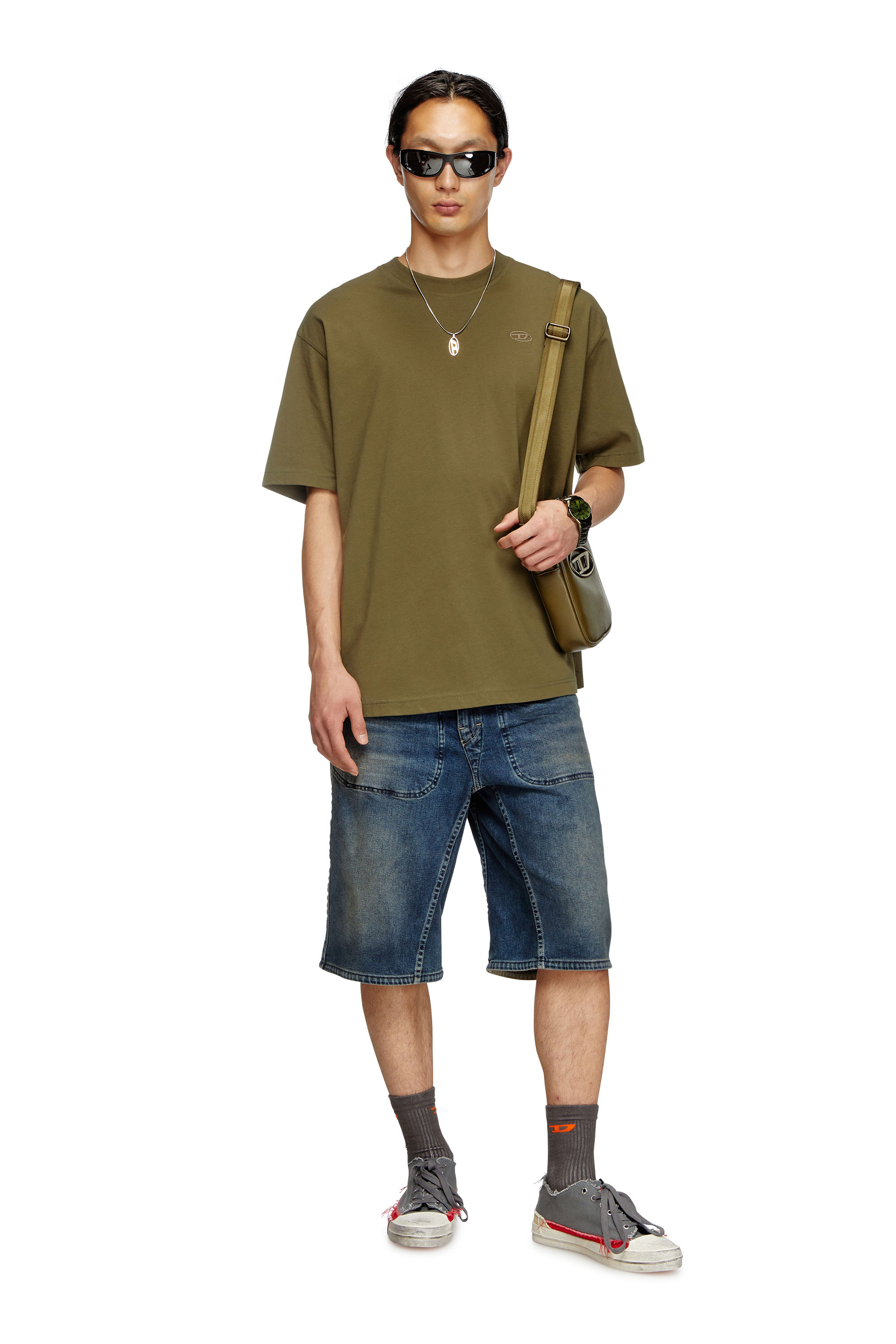 Diesel - HOLI-D CROSSBODY, Holi-D-Crossbody in PU e neoprene Uomo in Verde - 6