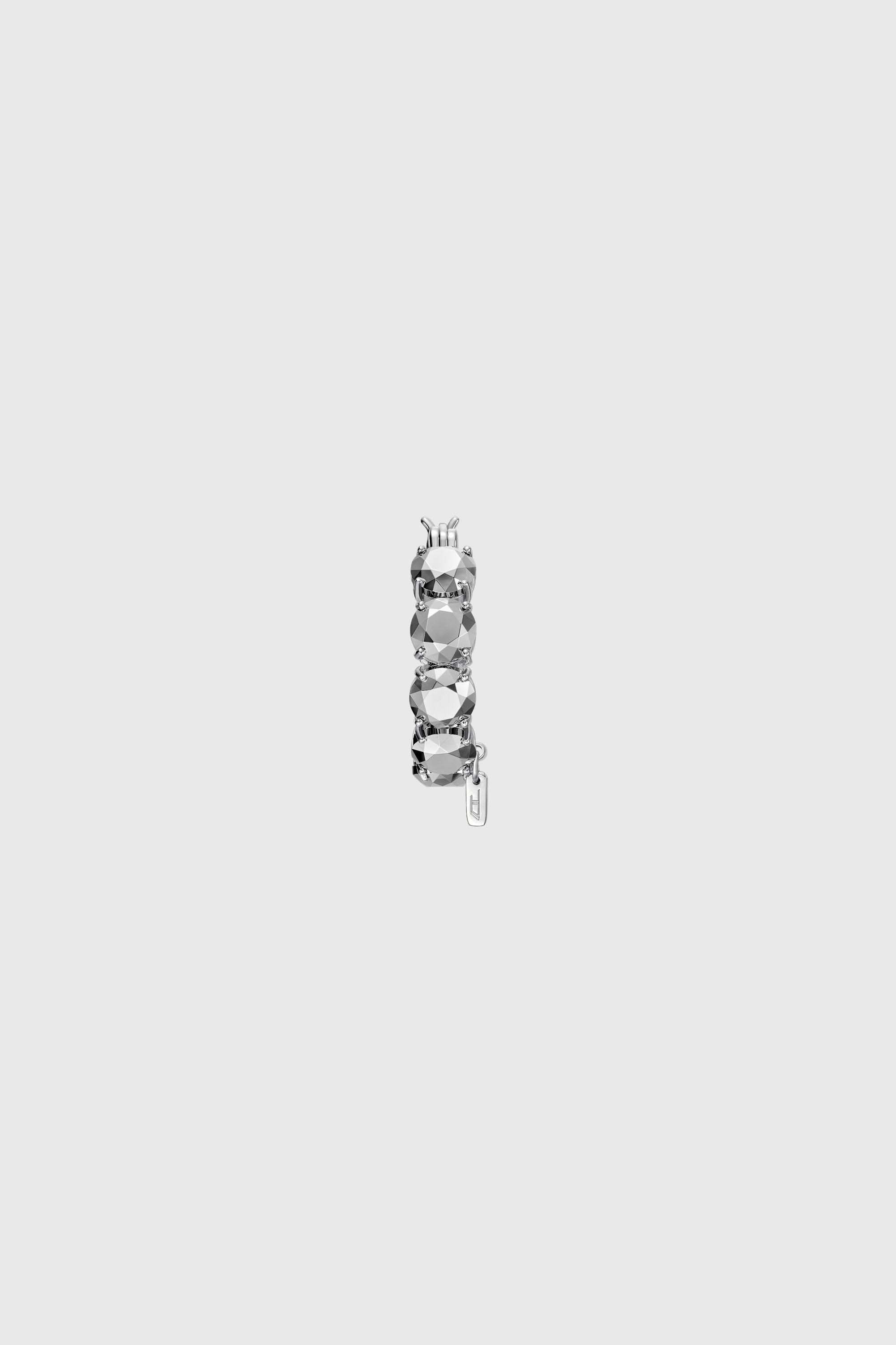 Diesel - DL1357040 STERLING SILVER JEWEL, Orecchino a cerchio in argento sterling Unisex in Argento - 2