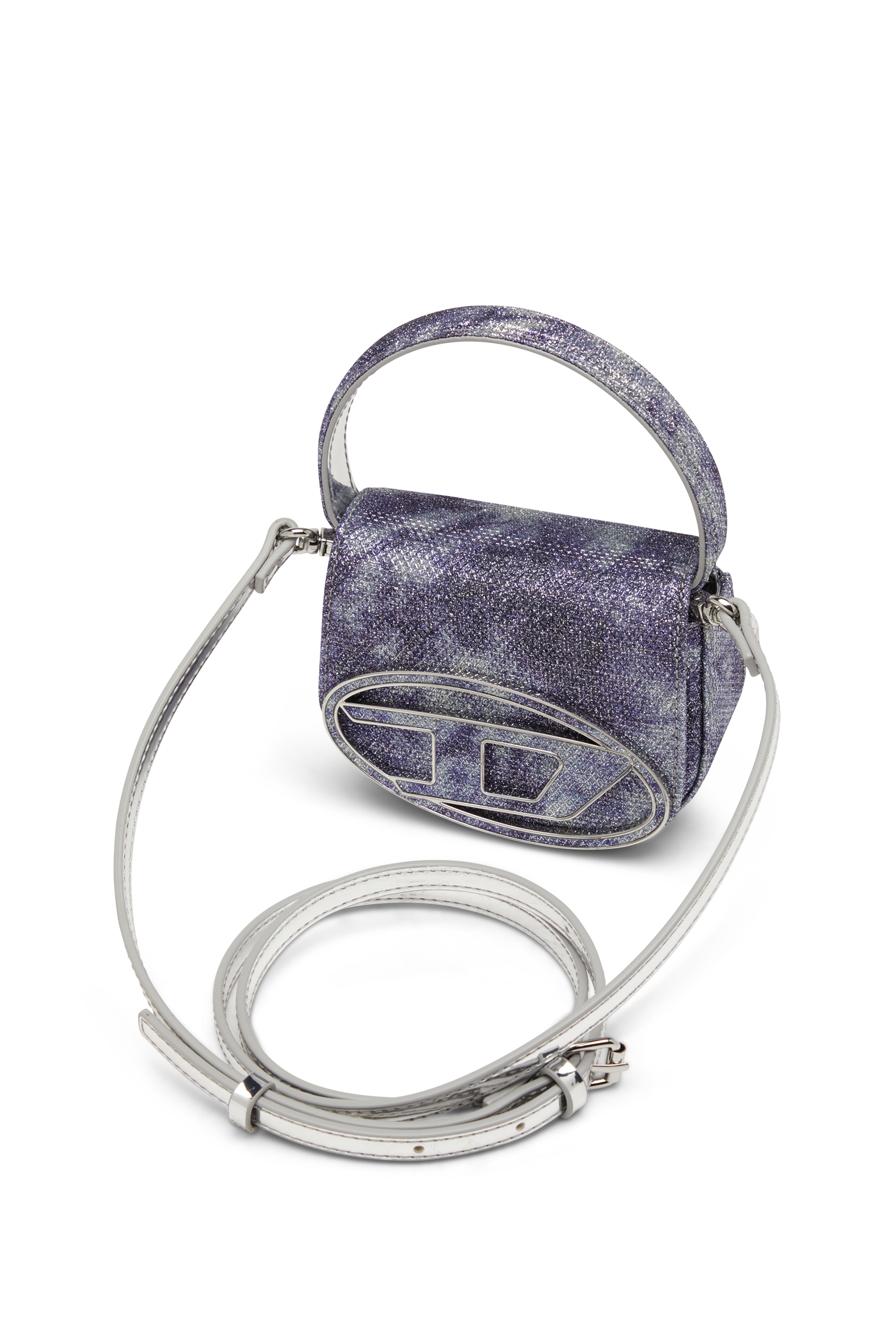 Diesel - 1DR XS, 1DR Xs-Iconica mini bag in tessuto brillante Donna in Blu - 6