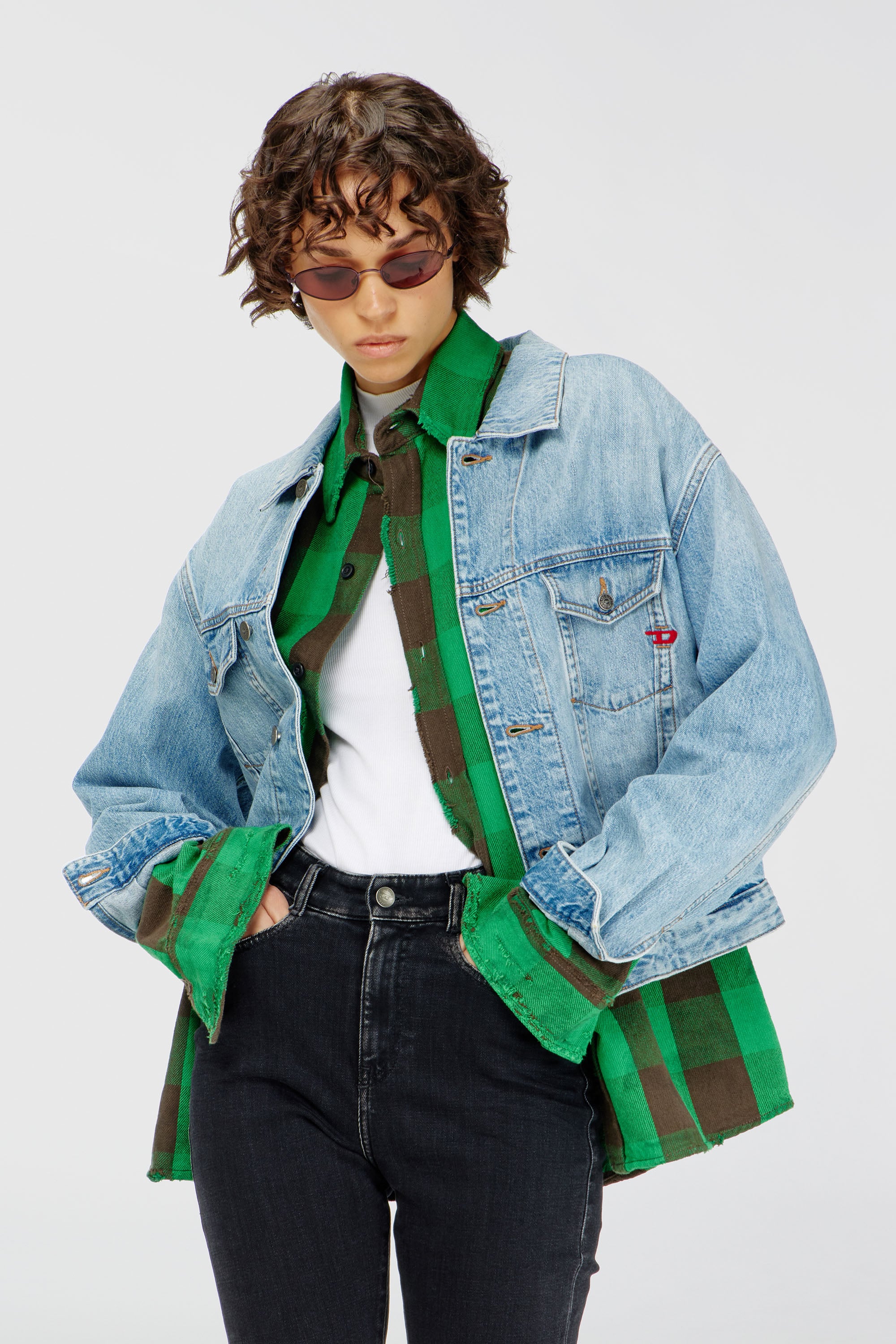 Diesel - D-RANGER, Giacca trucker in denim Unisex in Blu - 1