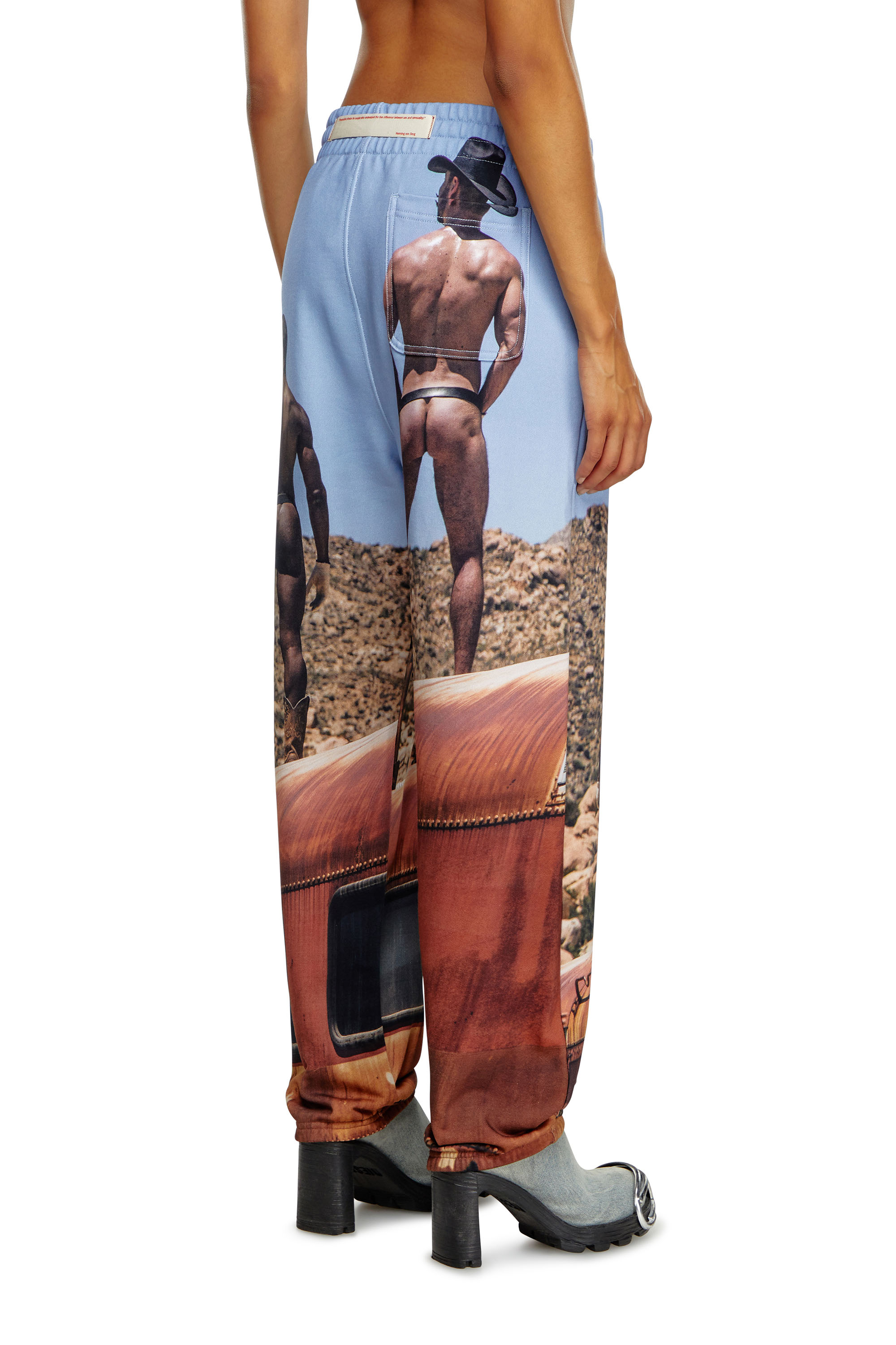 Diesel - PR-P-MARKY-HVB, Pantaloni tuta con stampa all-over Unisex in Blu - 4