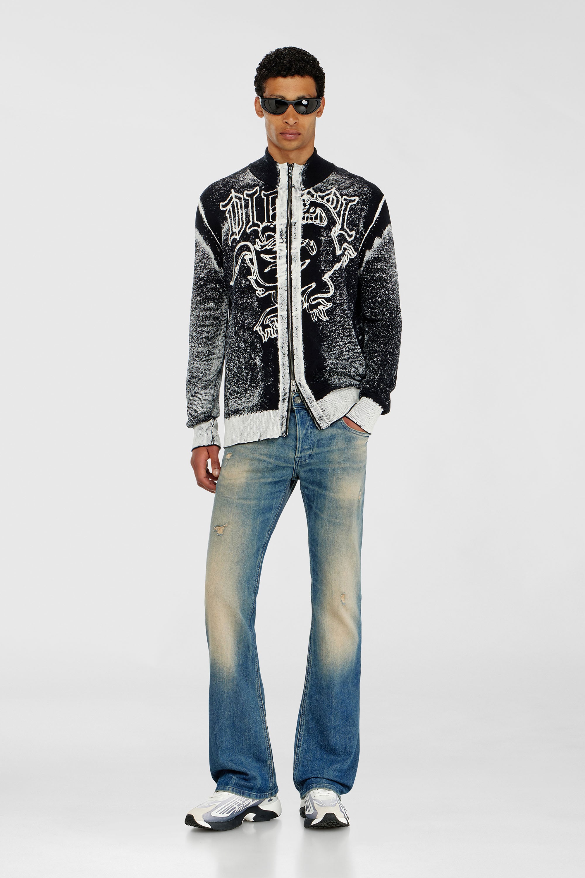 Diesel - Bootcut Jeans 2007 Zatiny 0KBBW Uomo, Blu medio - Image 2