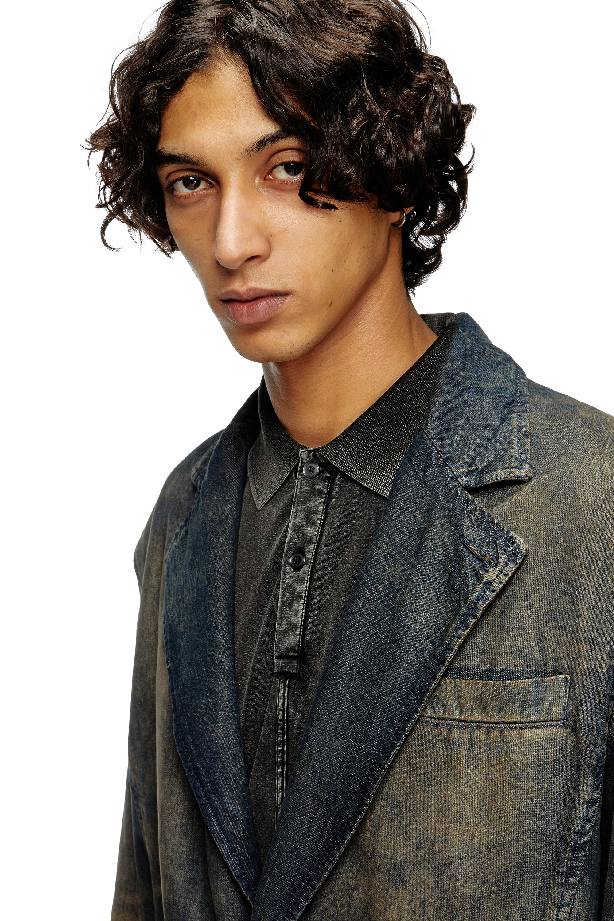 Diesel - D-REG-S, Blazer in denim fluido dégradé Unisex in Blu - 5