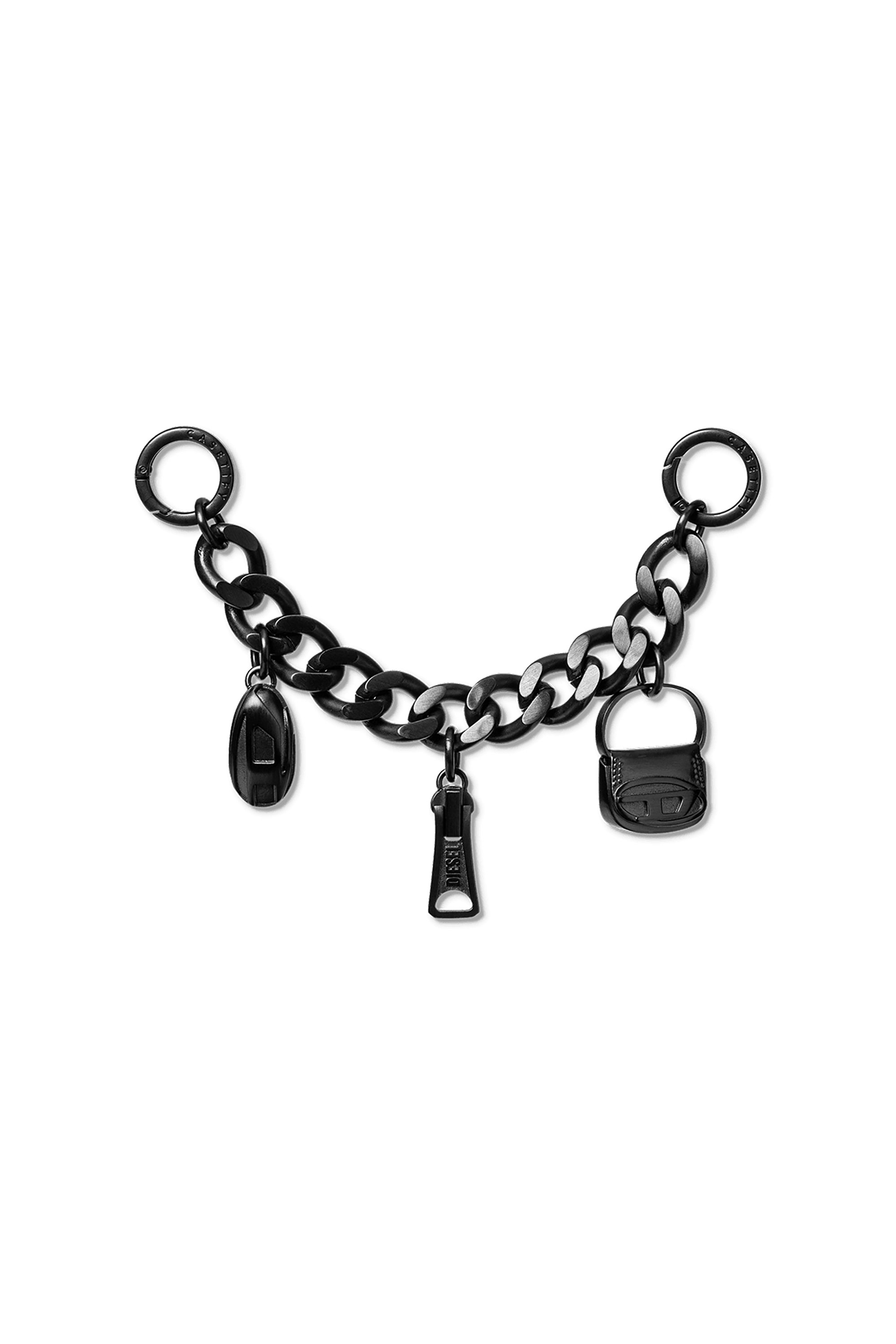 Diesel - 60375 CASETIFY  CHARMS CHAIN, Catena Gun Metal Unisex in Nero - 1