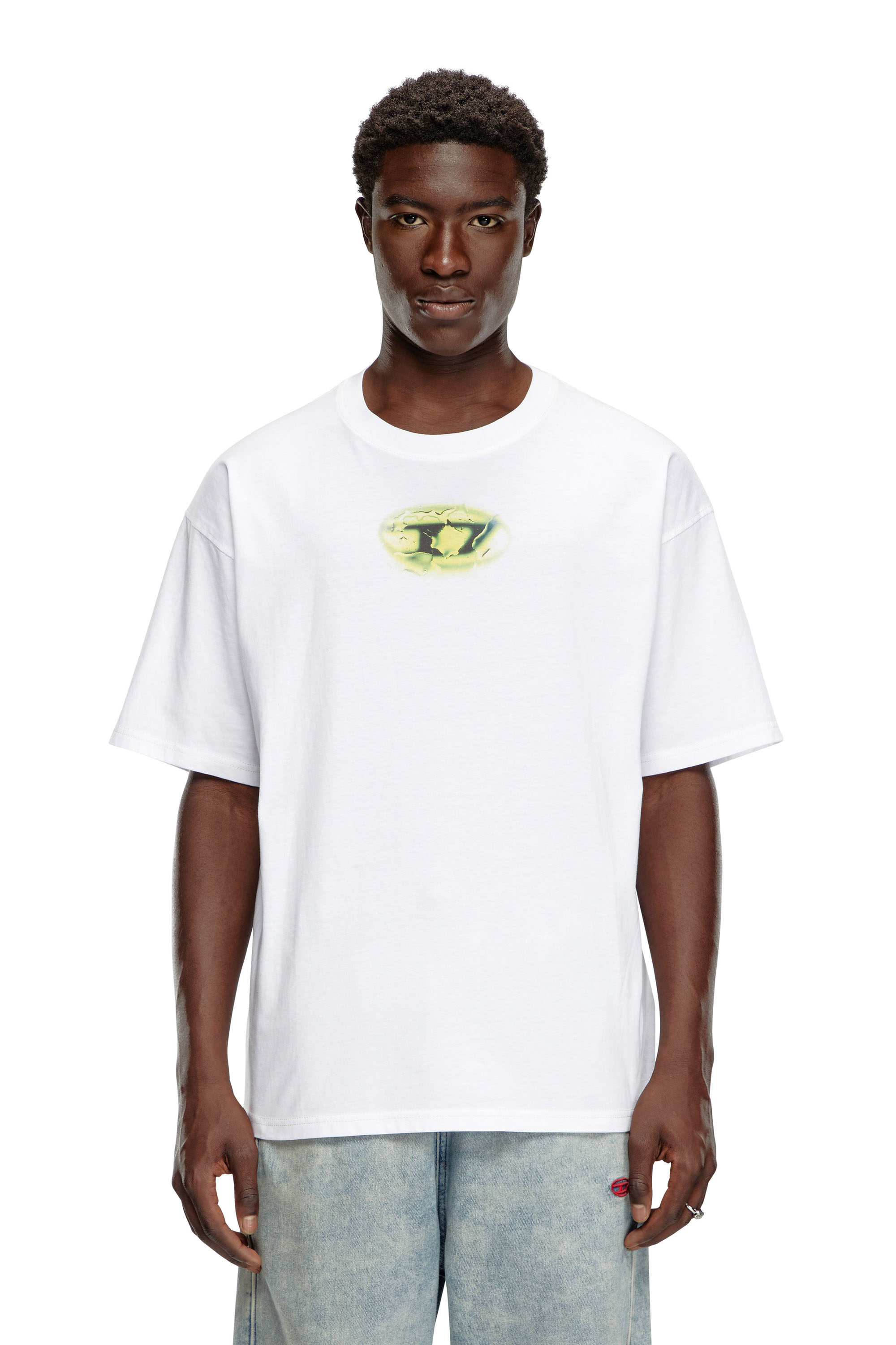 Diesel - T-BOXT-K3, Uomo T-shirt con logo effetto illuminato in Bianco - Image 1