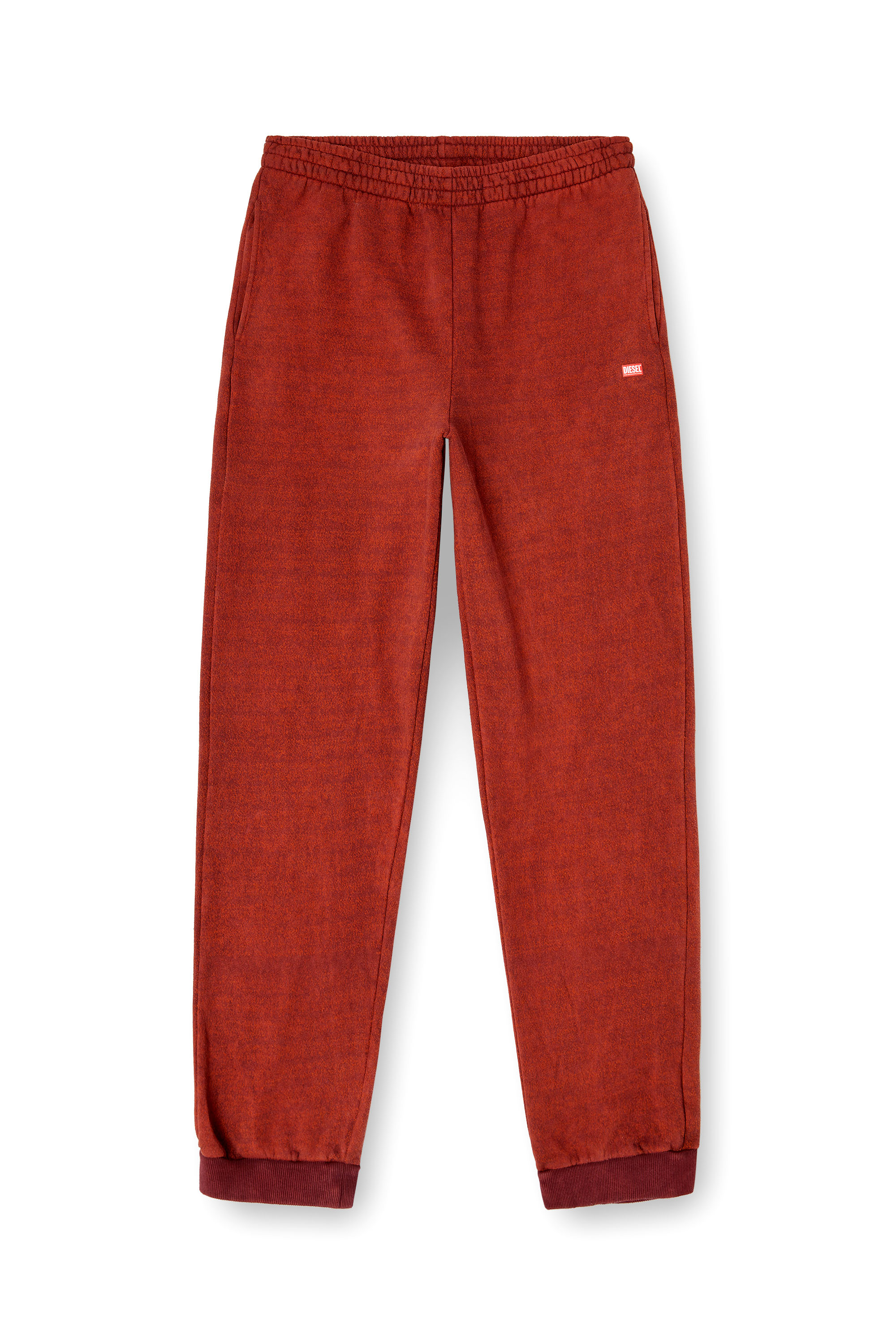 Diesel - P-MARKY-CUFF, Pantaloni con coulisse e rifinitura a costine Uomo in Rosso - 2