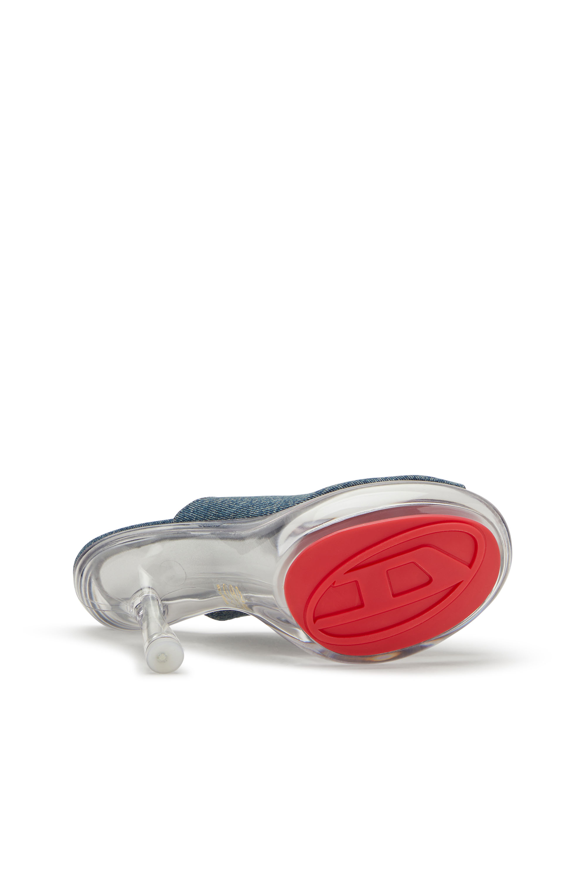 Diesel - D-LAKE PLATFORM SDL, D-Lake-Mule platform in denim e plexiglass Donna in Blu - 5