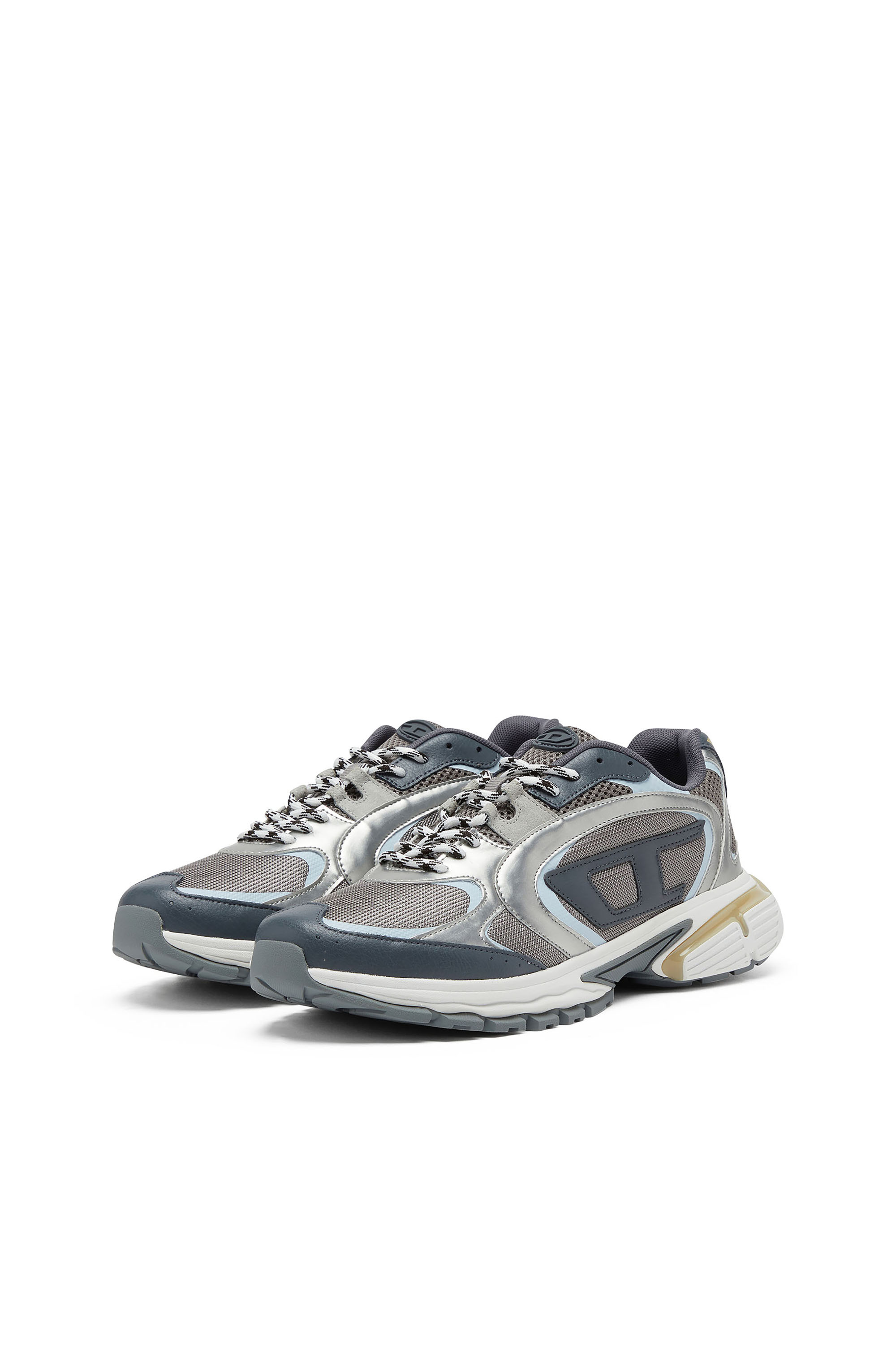 Diesel - S-PRO-V-DENSE LOW, S-Pro-V-Dense-Sneaker metallizzate in rete e PU Uomo in Multicolor - 7