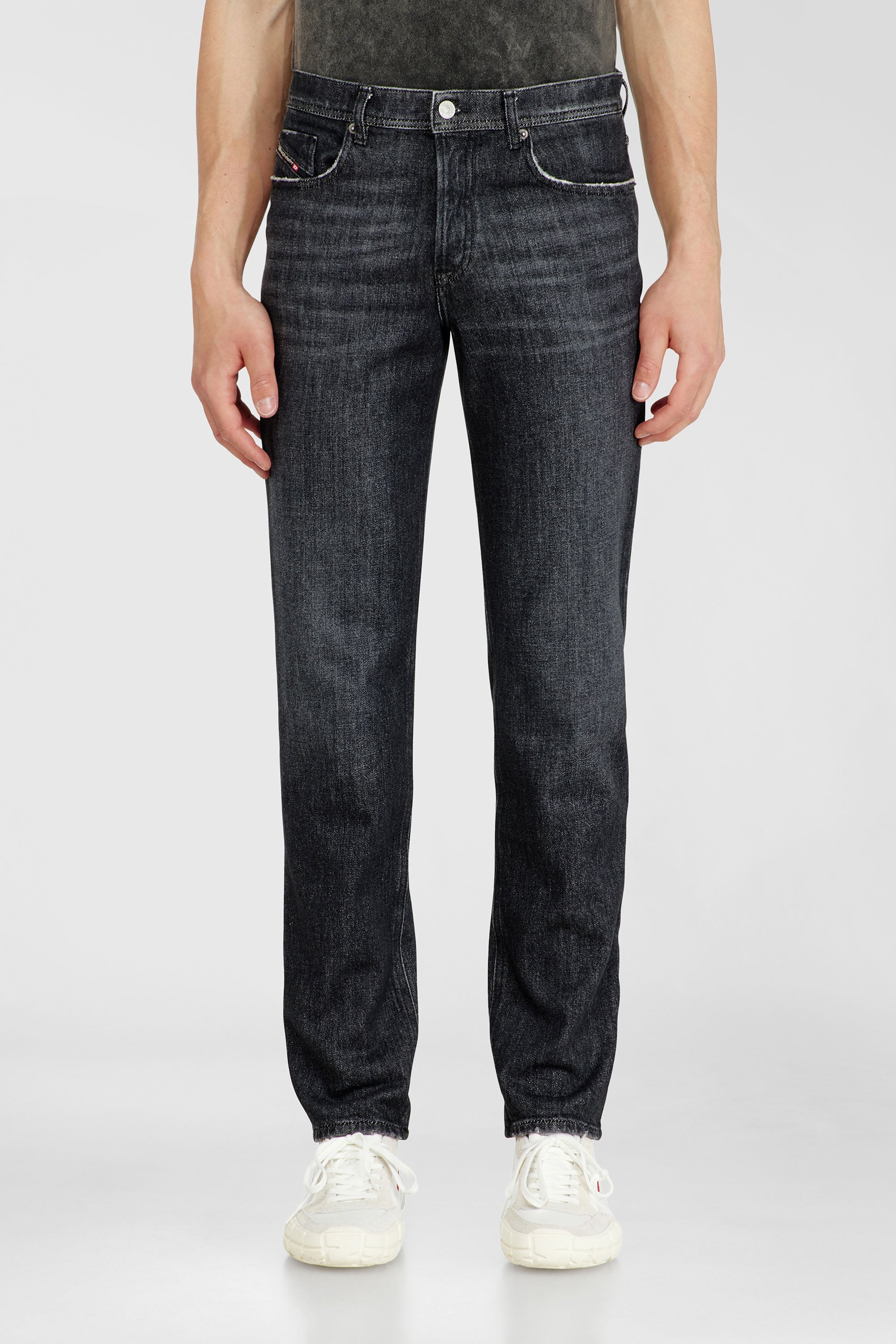 Diesel - Regular Jeans 2023 D-Finitive 09P79 Uomo, Nero/Grigio scuro - Image 1