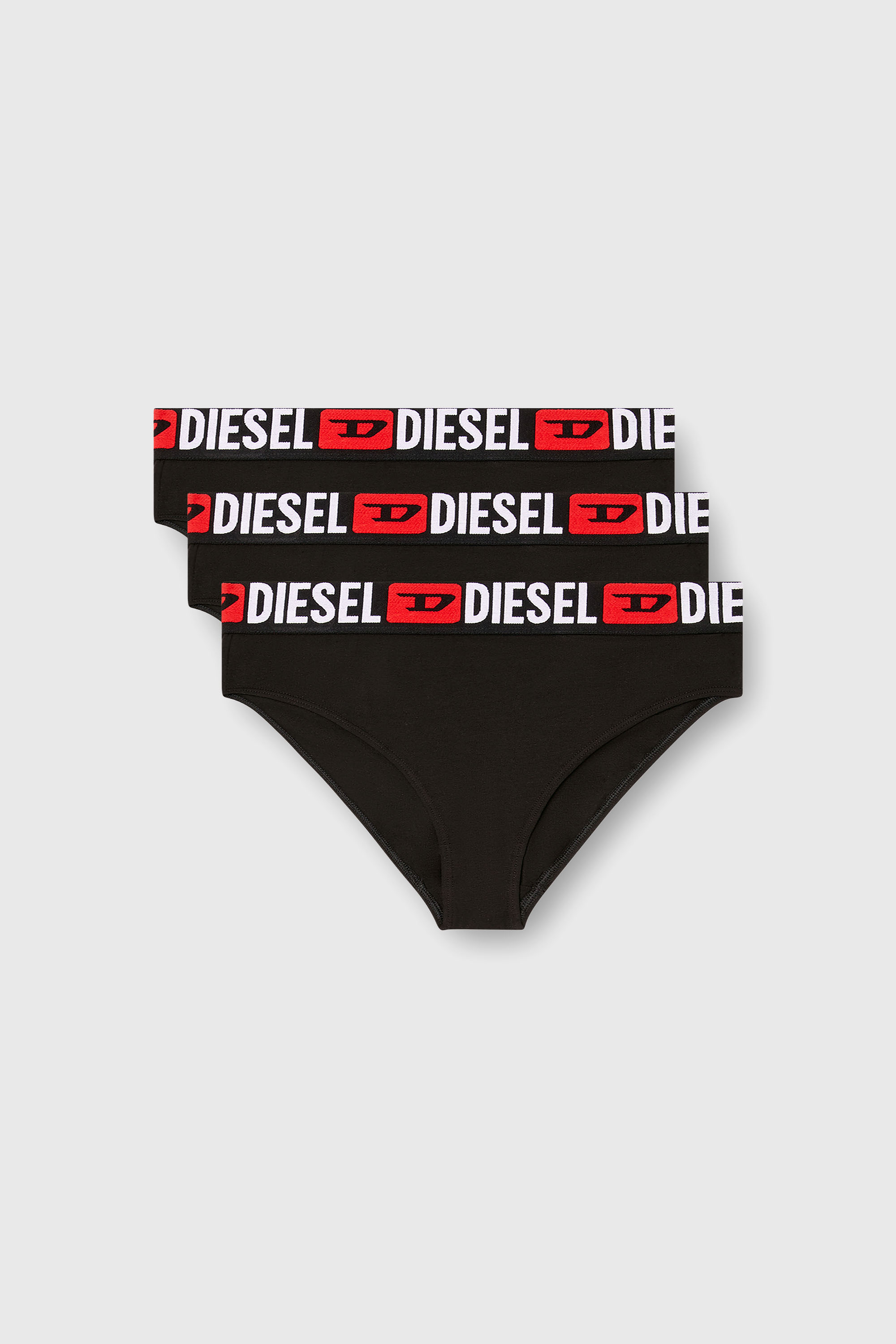 Diesel - SAM-D-CORE-3PACK, Set da tre slip con maxi logo in vita Donna in Nero - 1