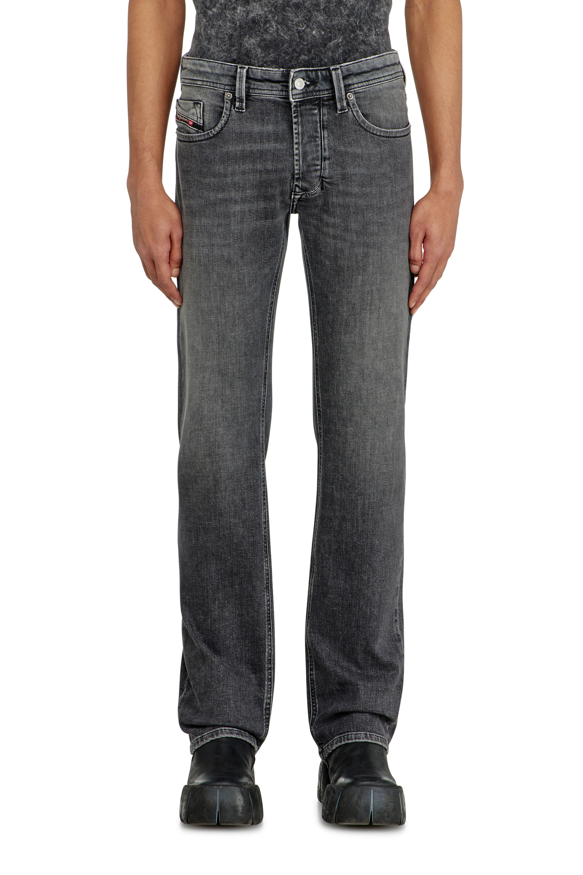 Diesel - Regular Jeans 1985 Larkee 0HDBD Uomo, Nero/Grigio scuro - Image 1