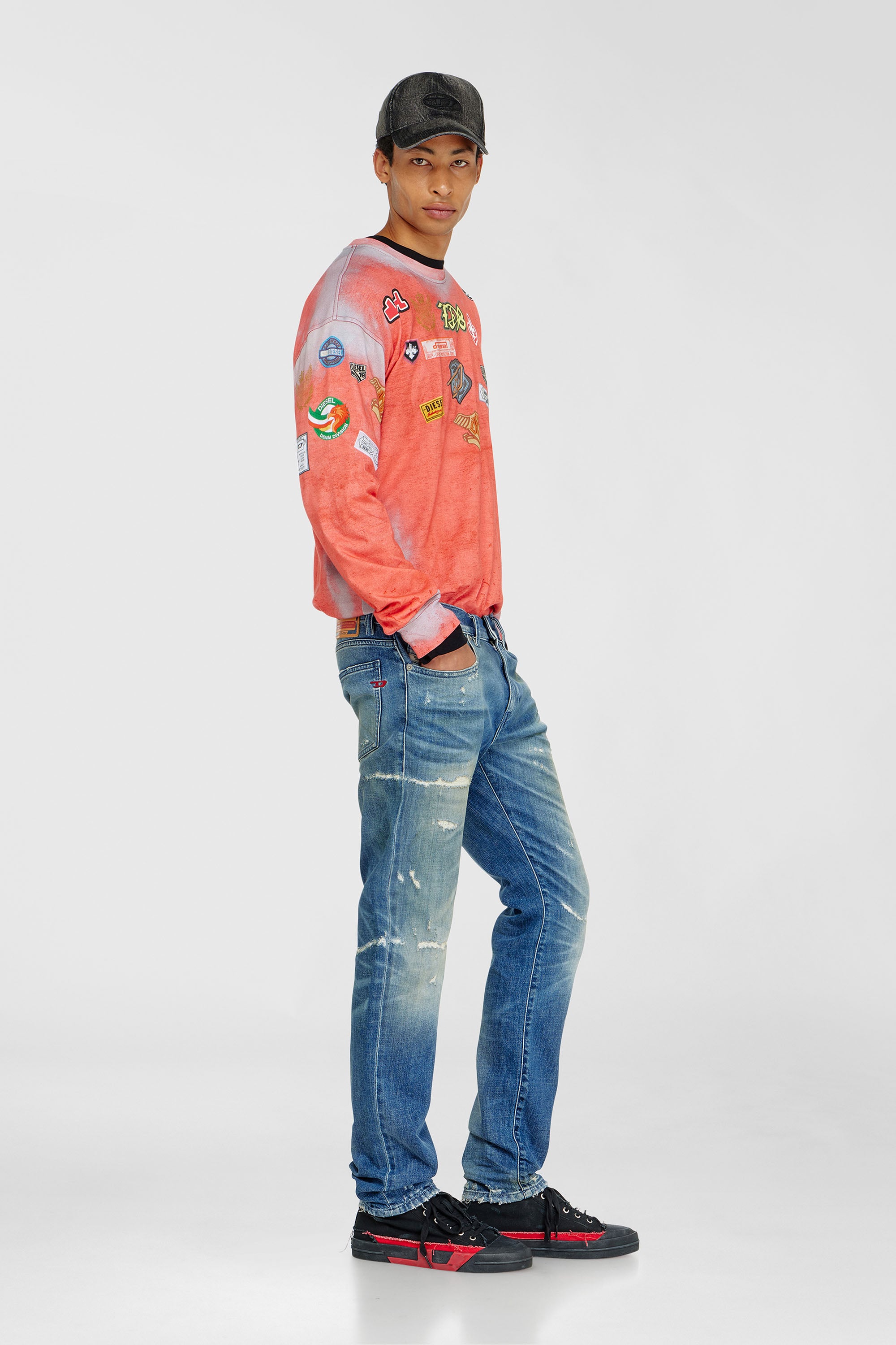 Diesel - Slim Jeans 2019 D-Strukt 007EN Uomo, Blu medio - Image 1