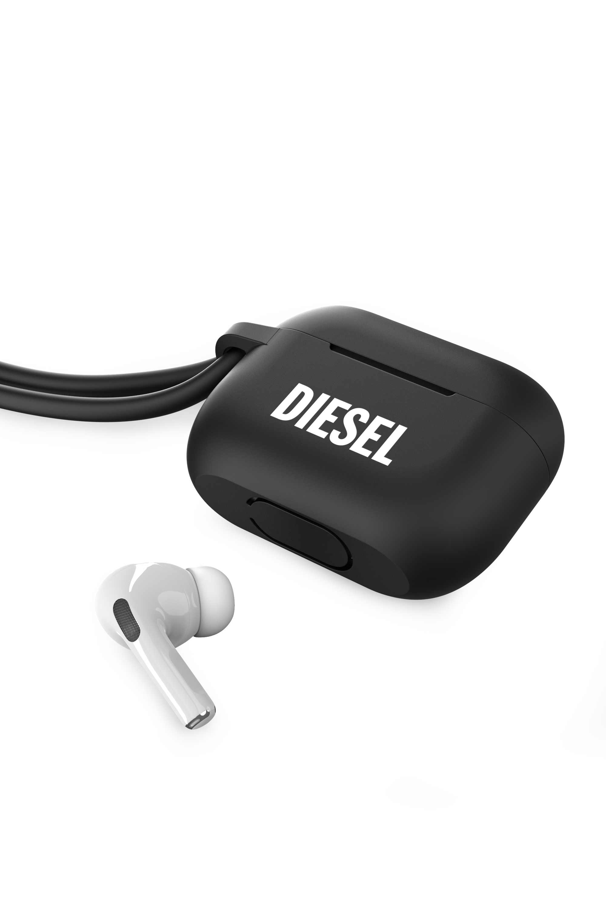 Diesel - 49863 AIRPOD CASE, Custodia in silicone per AirPods Pro Unisex in Nero - 4